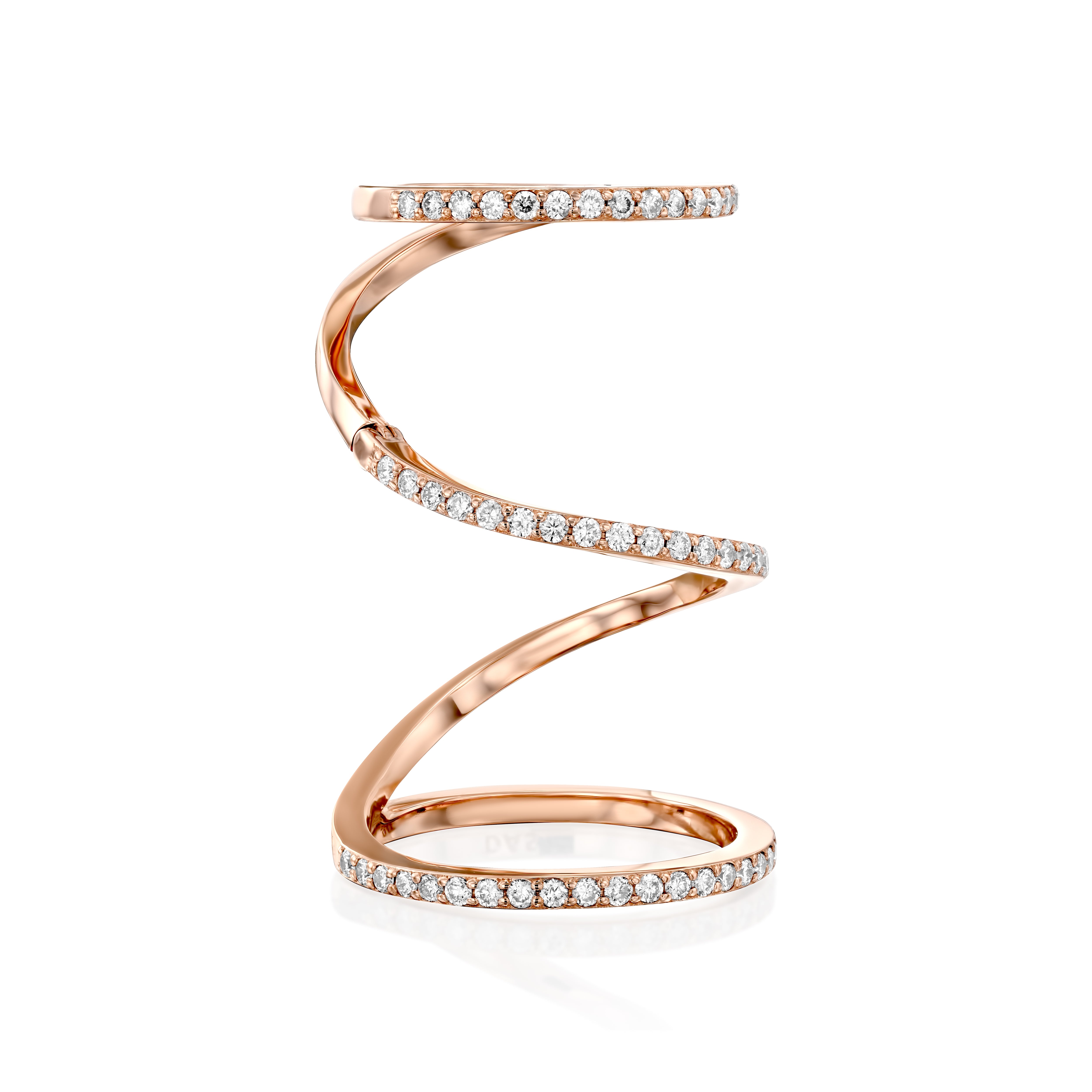Spiral Diamonds Ring