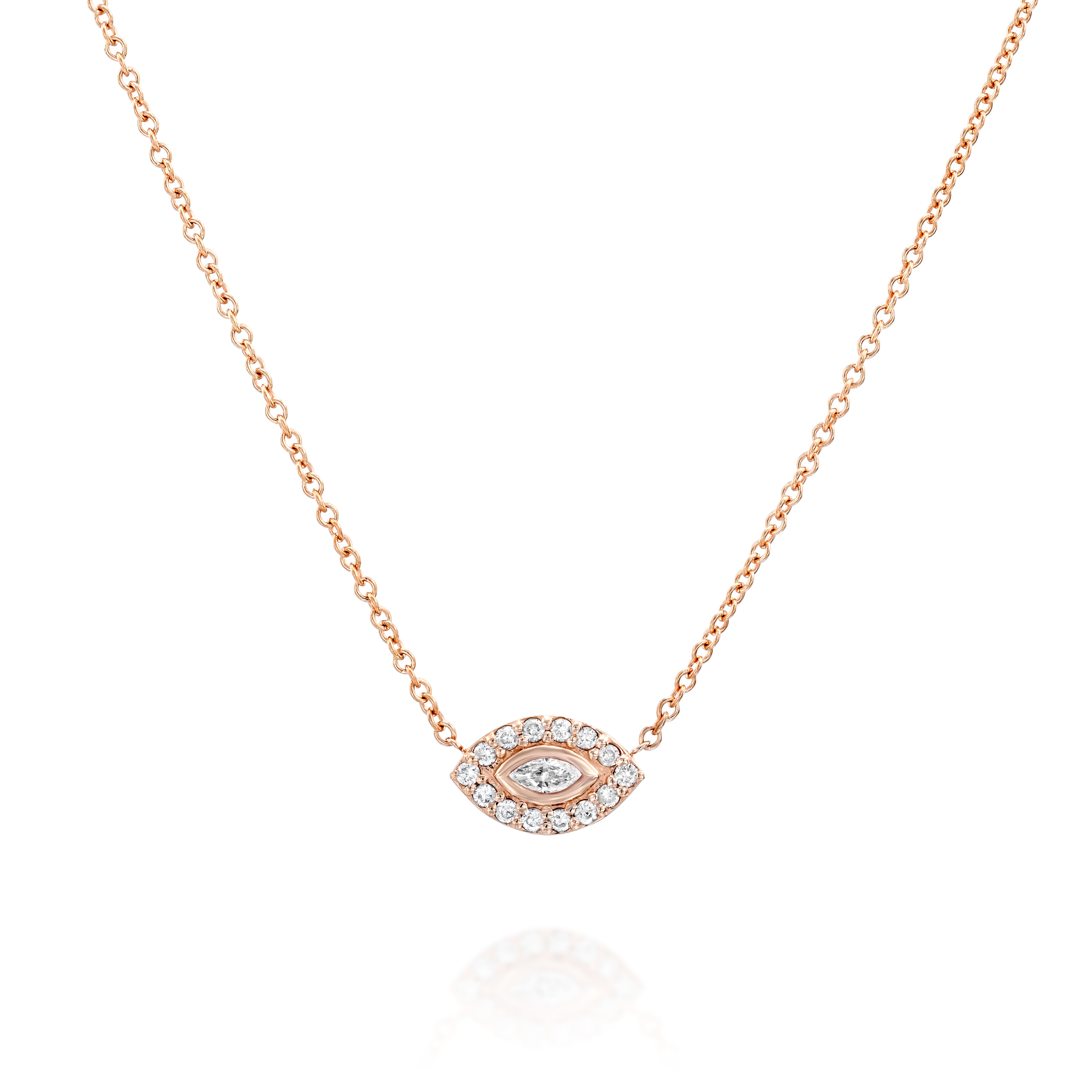 Marquise Diamond Pave Necklace