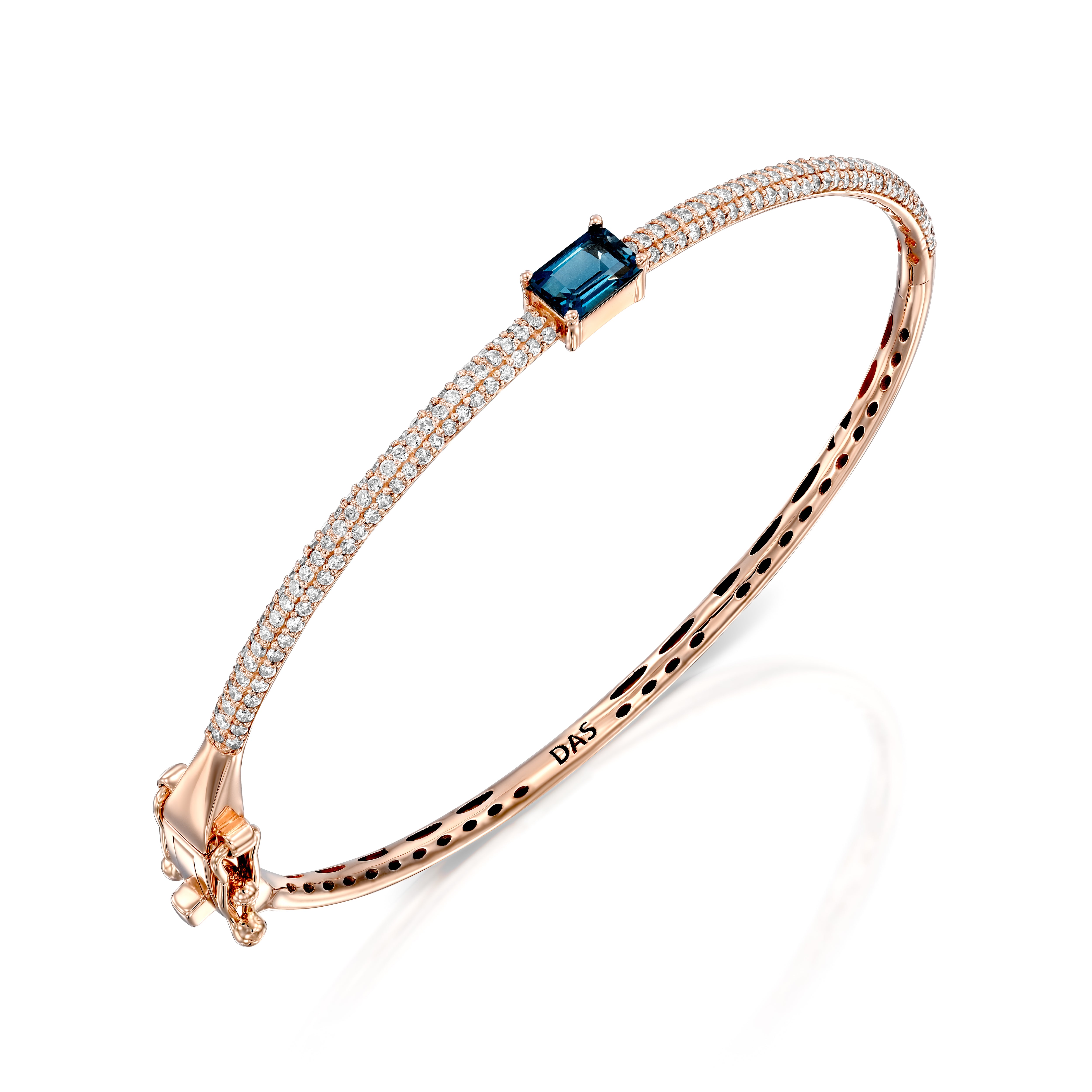 London Blue Topaz Diamond Bangle