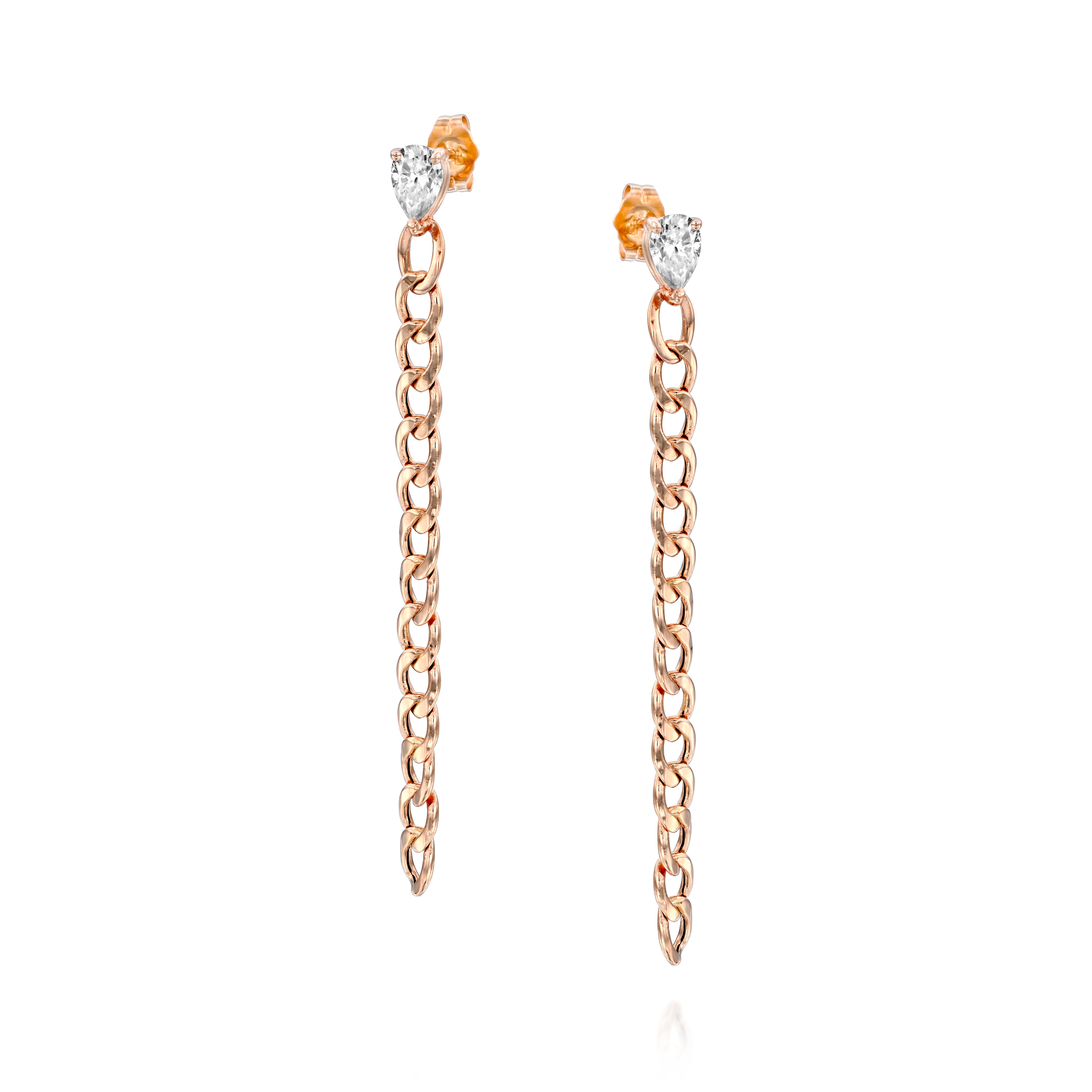 Pear Shape Diamond Earring