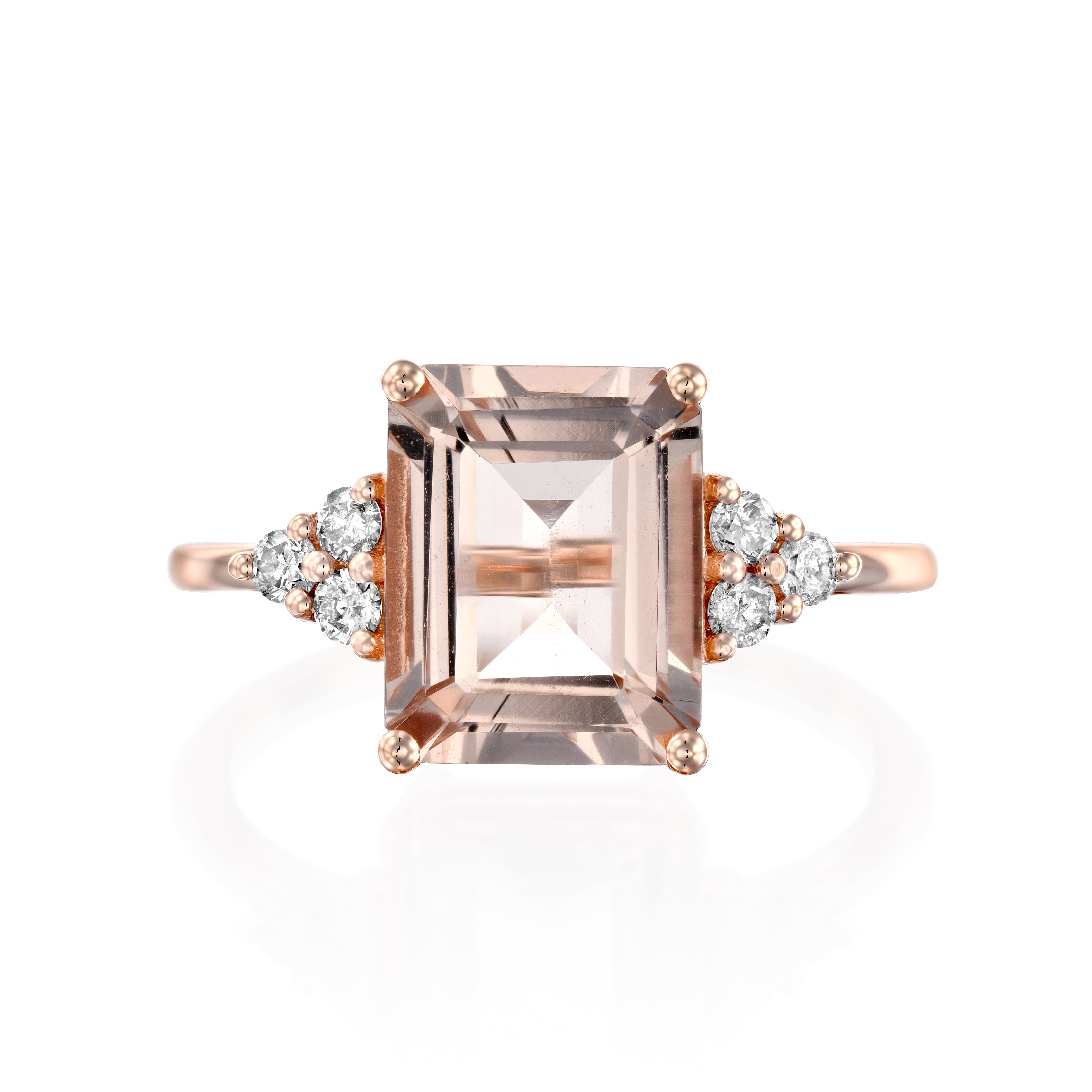 Morganite Crown Ring