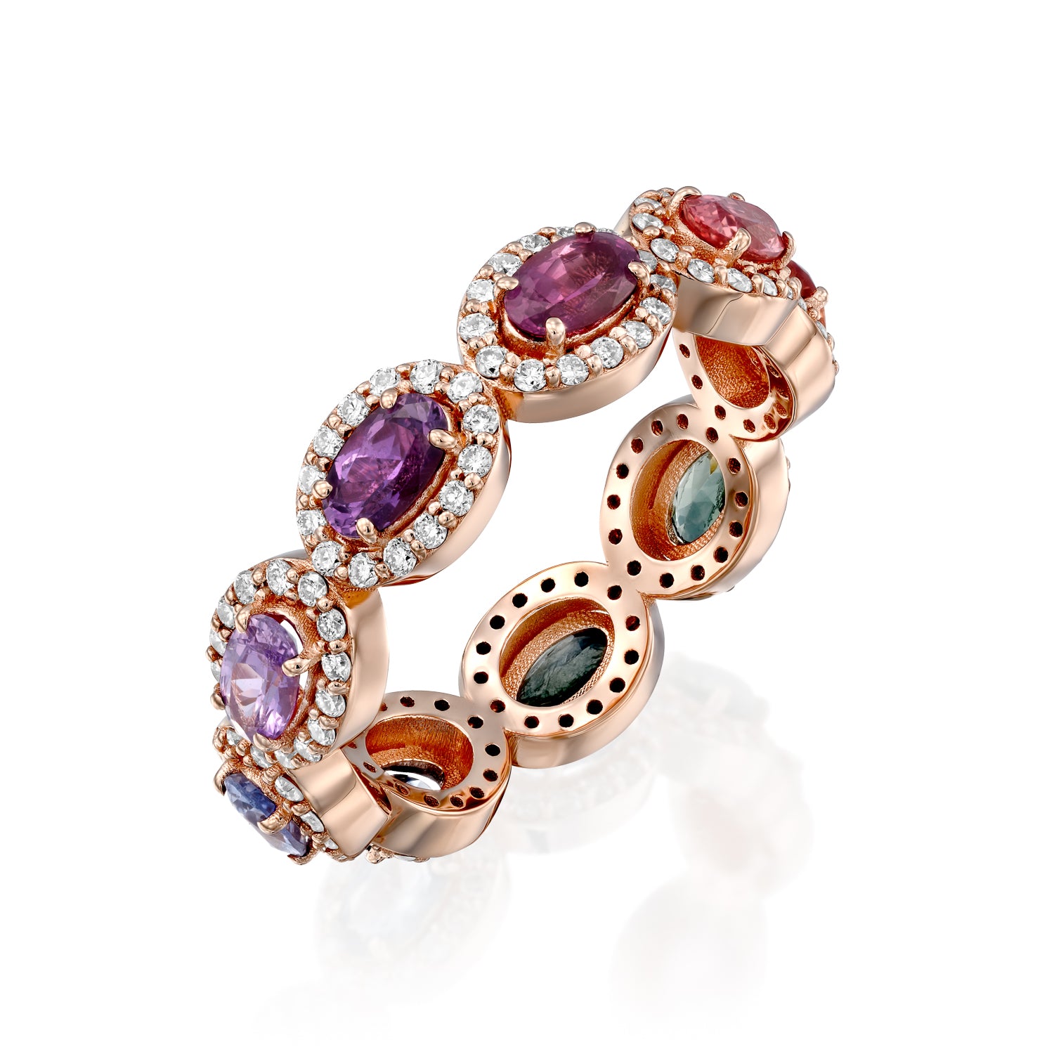 Oval Cut Sapphire Eternity Ring