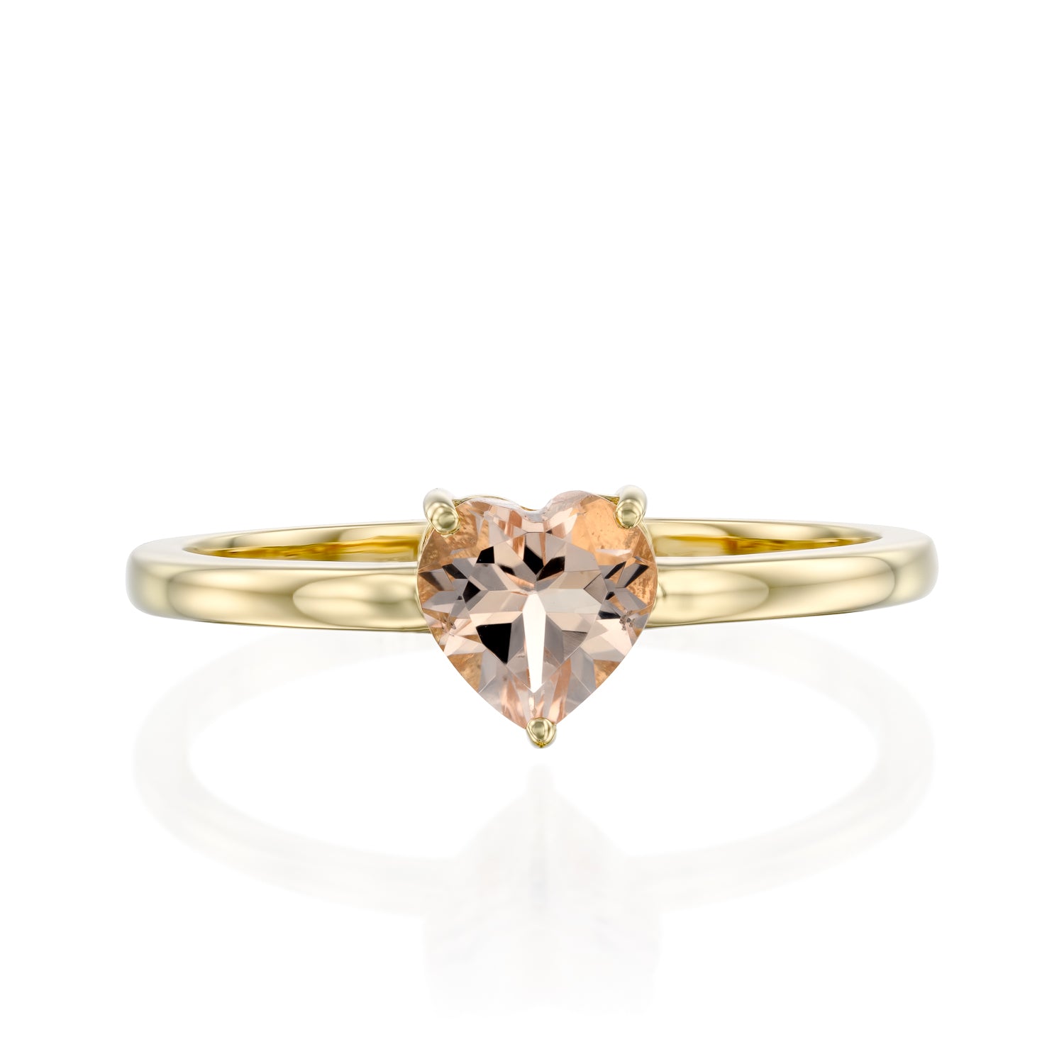 Morganite Heart Ring