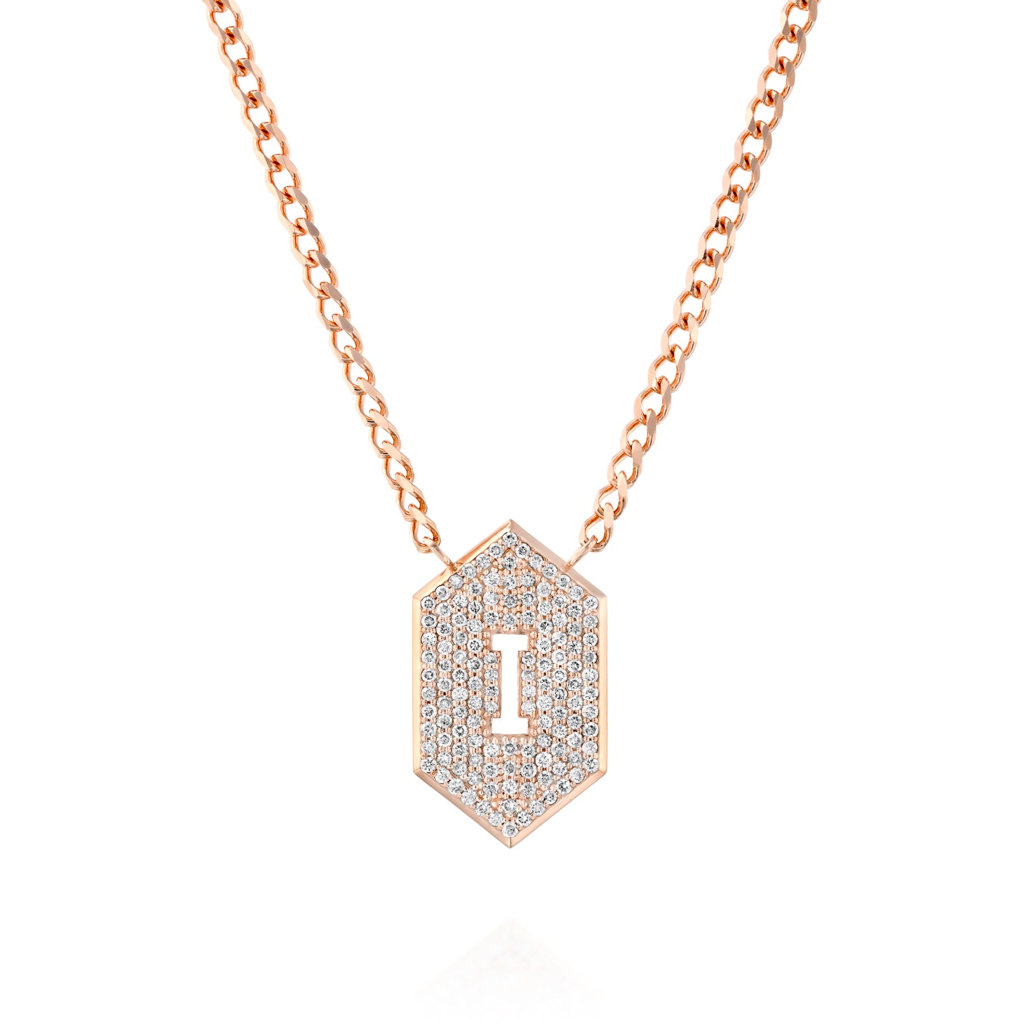 Hexagon Initial Necklace