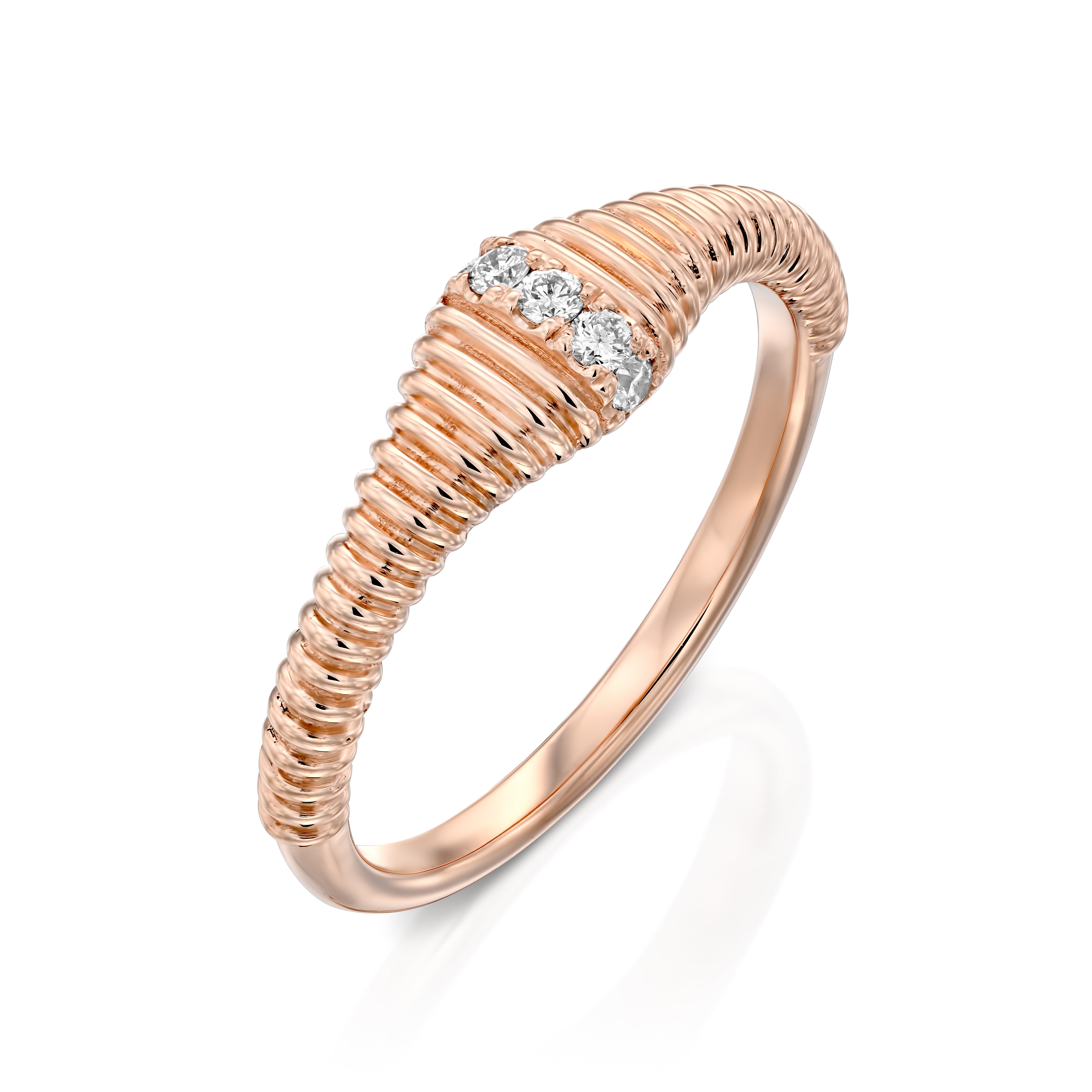 Wave Diamond Ring