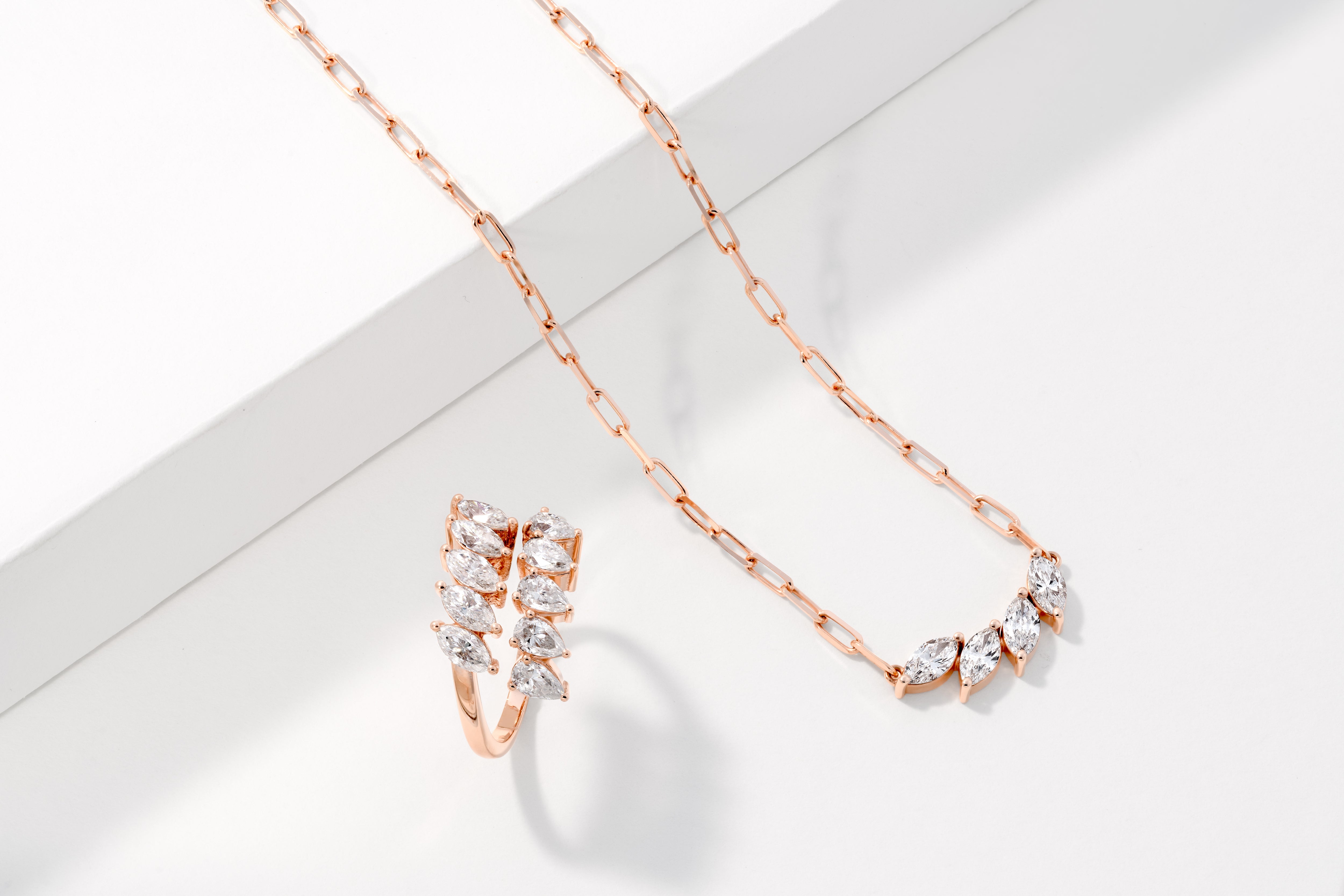 Marquise Shape Diamond Necklace