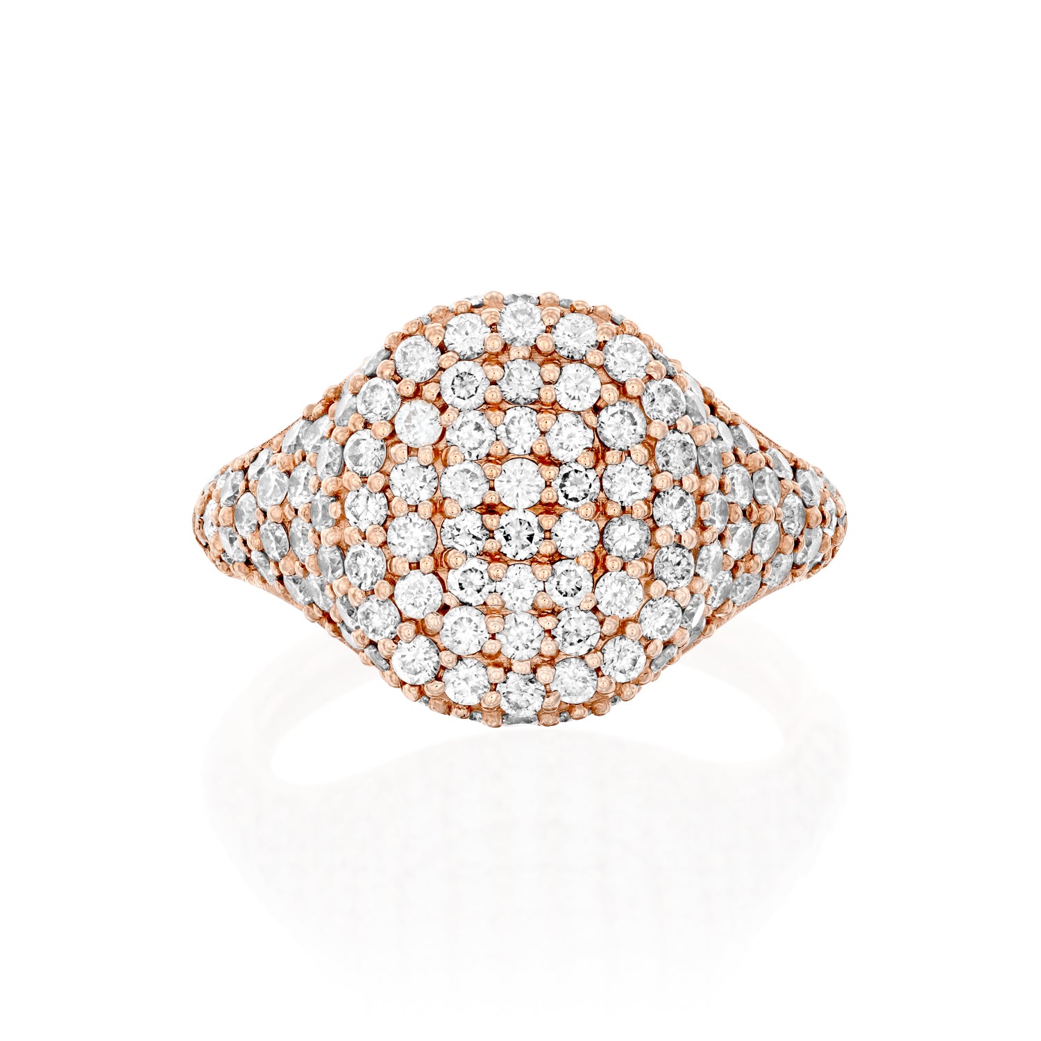 Diamond Cushion Signet Ring