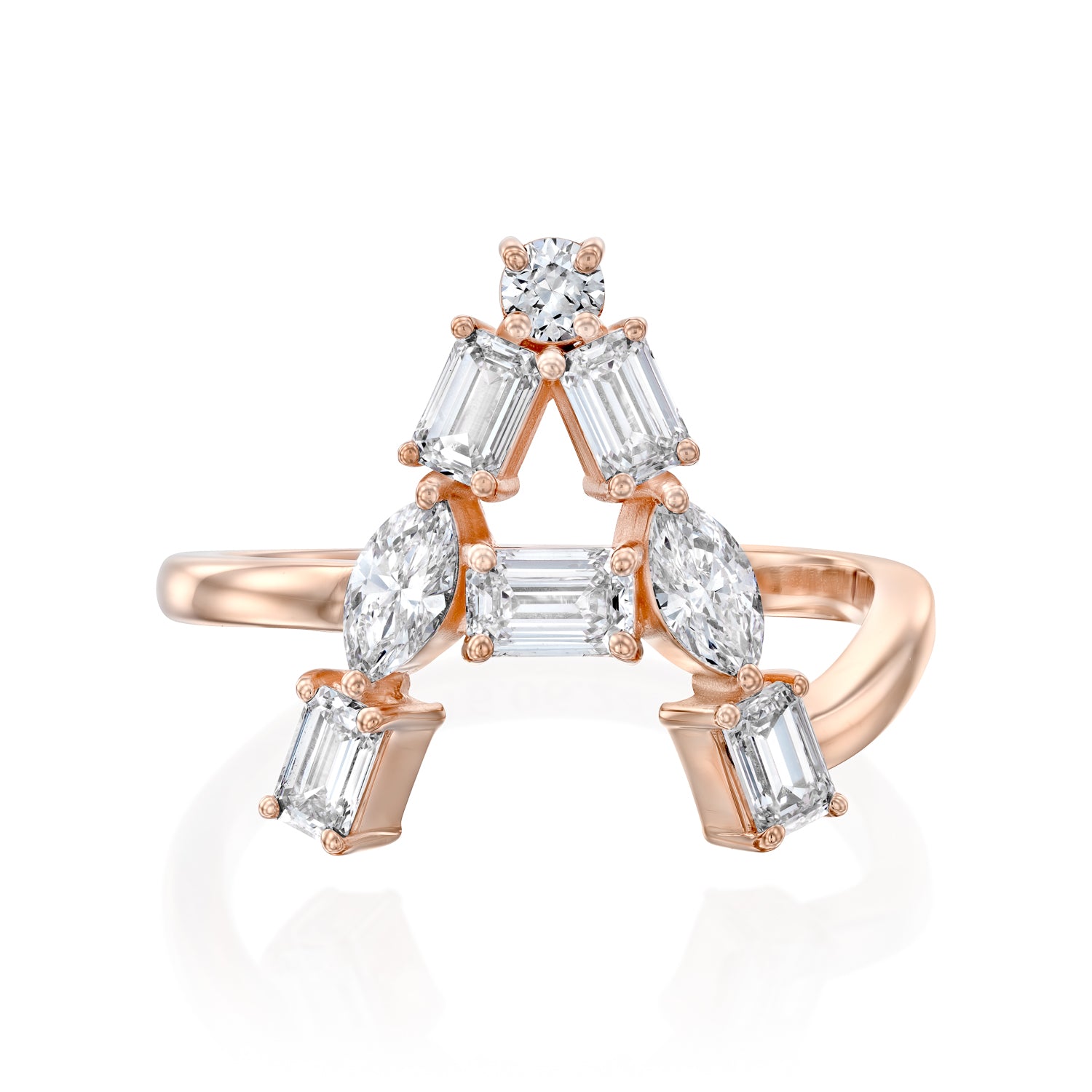 Multi Shape Initial Diamond Ring
