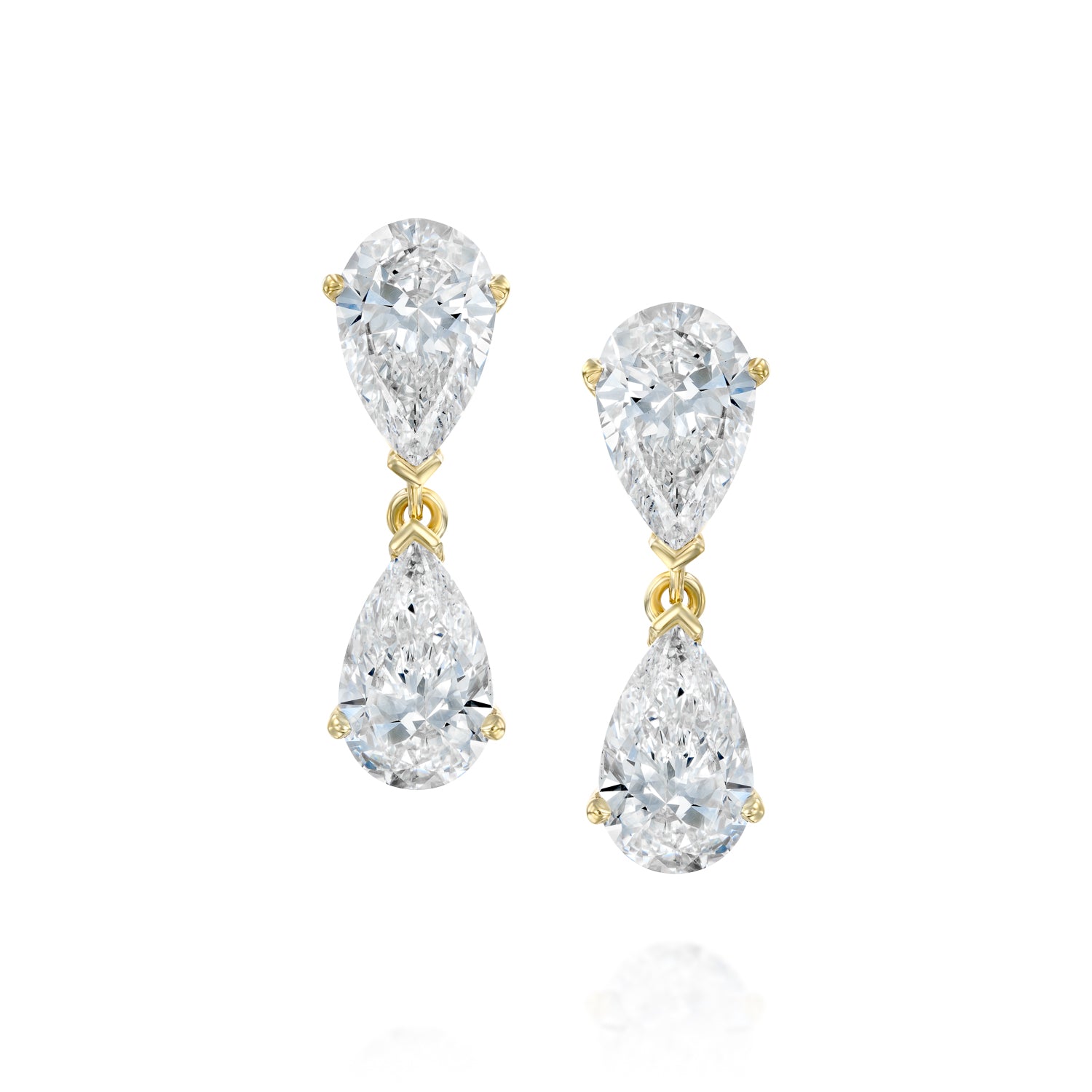 Pear Shape Diamond Drop Earring