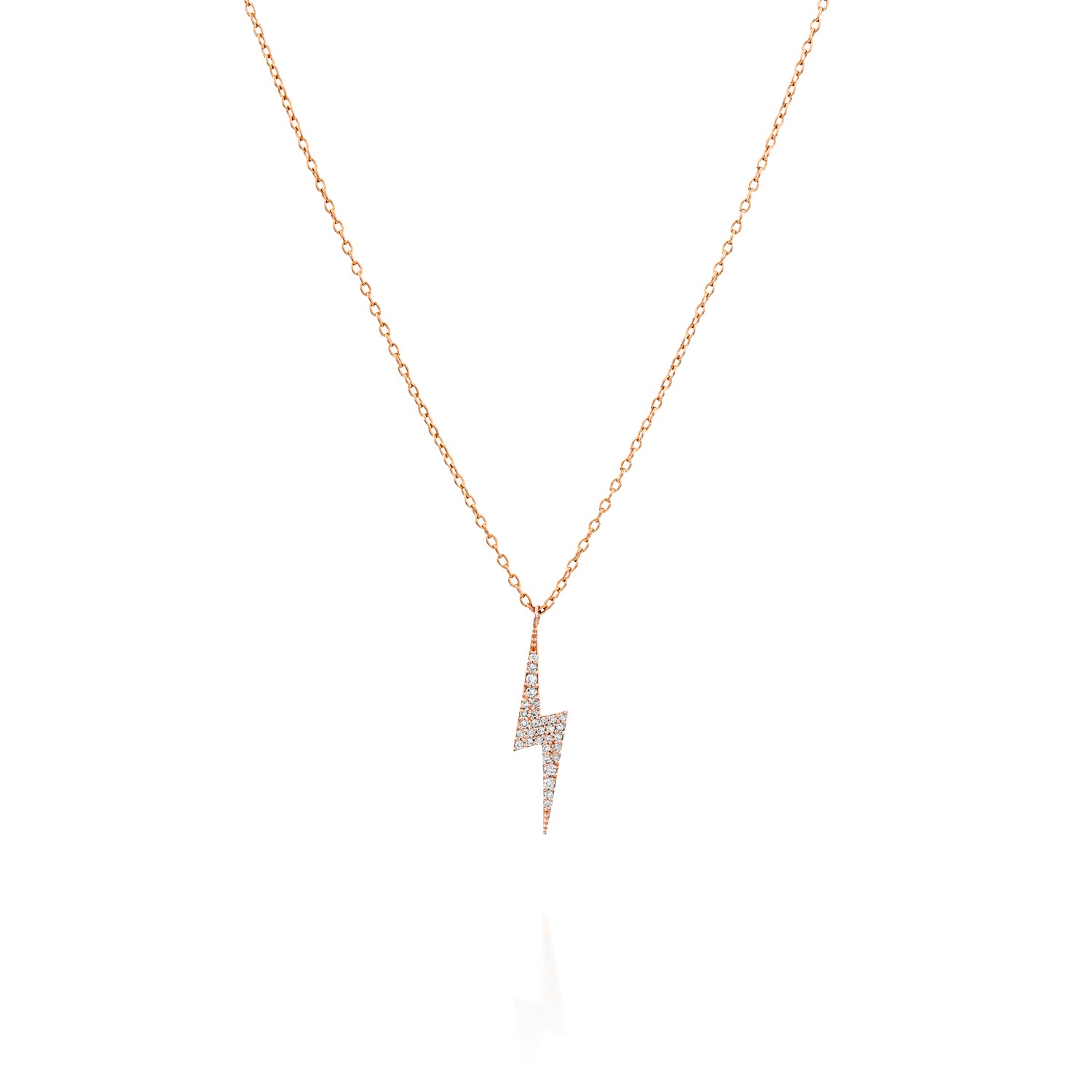 Diamond Pave Lightning Necklace