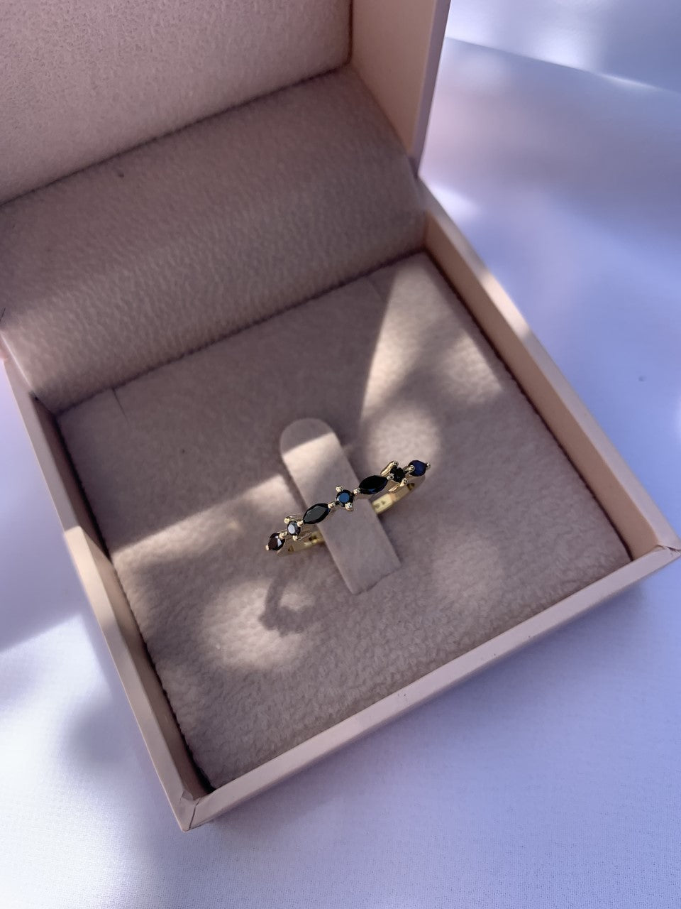 Marquise Black Diamonds Ring