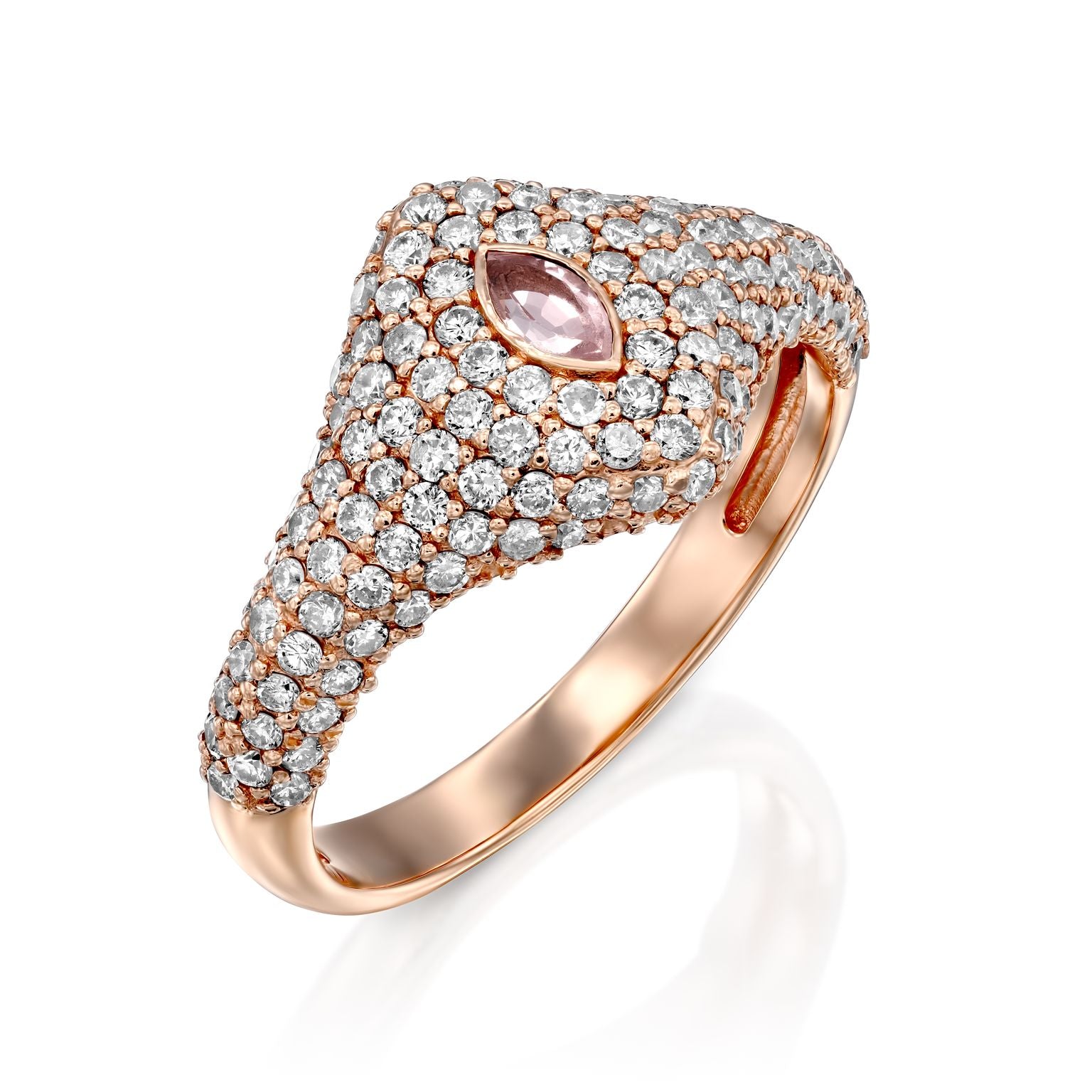 Marquise Diamond Signet Ring