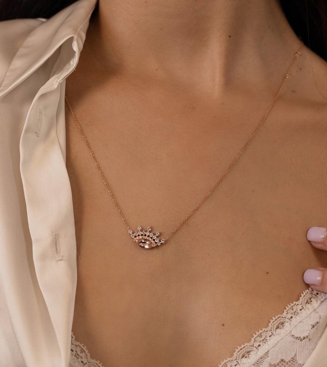 Evil Eye Diamond Necklace