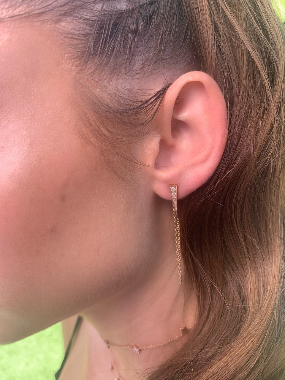 Triangle Chain Earring