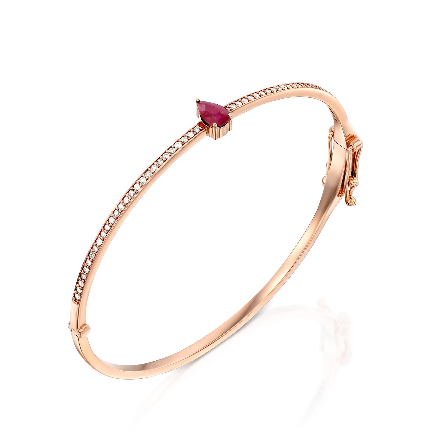 Pear Shape Rubi Diamond Bangle