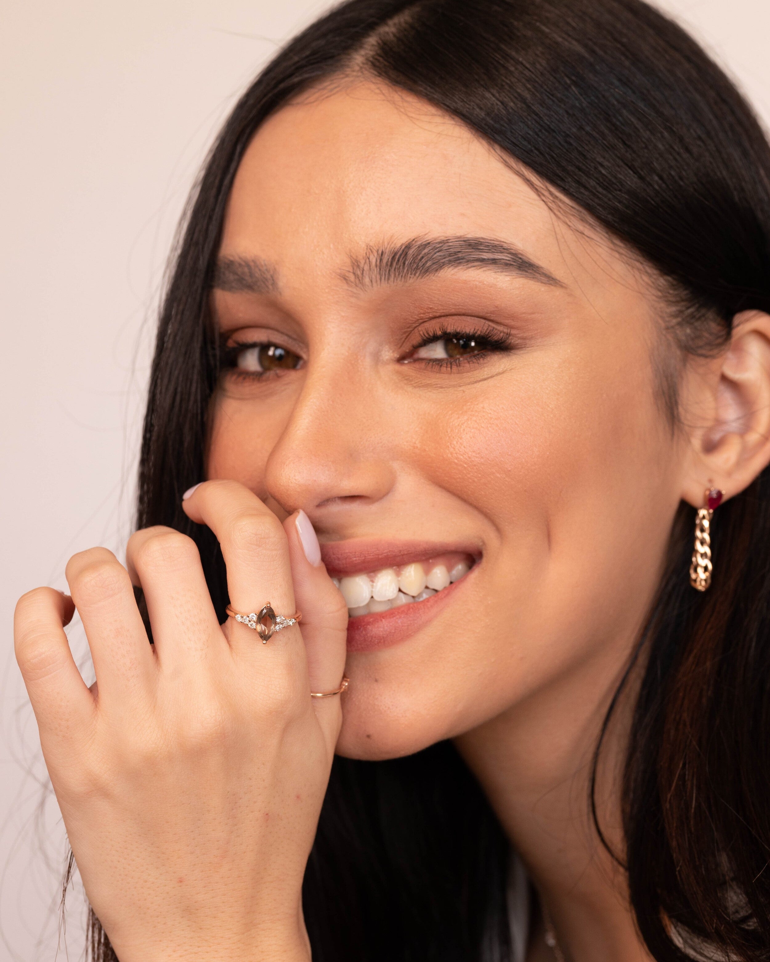 Smoky Marquise Diamond Ring