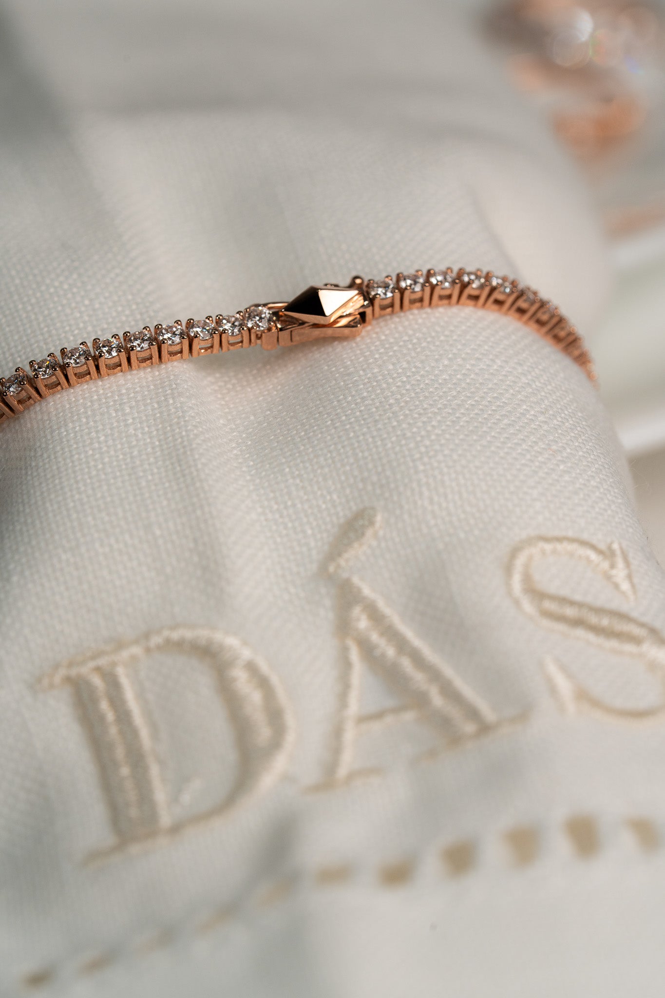 Logo Diamond Tennis Bracelet