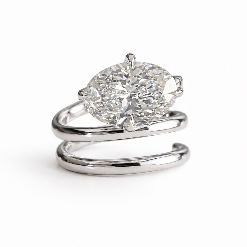 Oval Spiral Ring