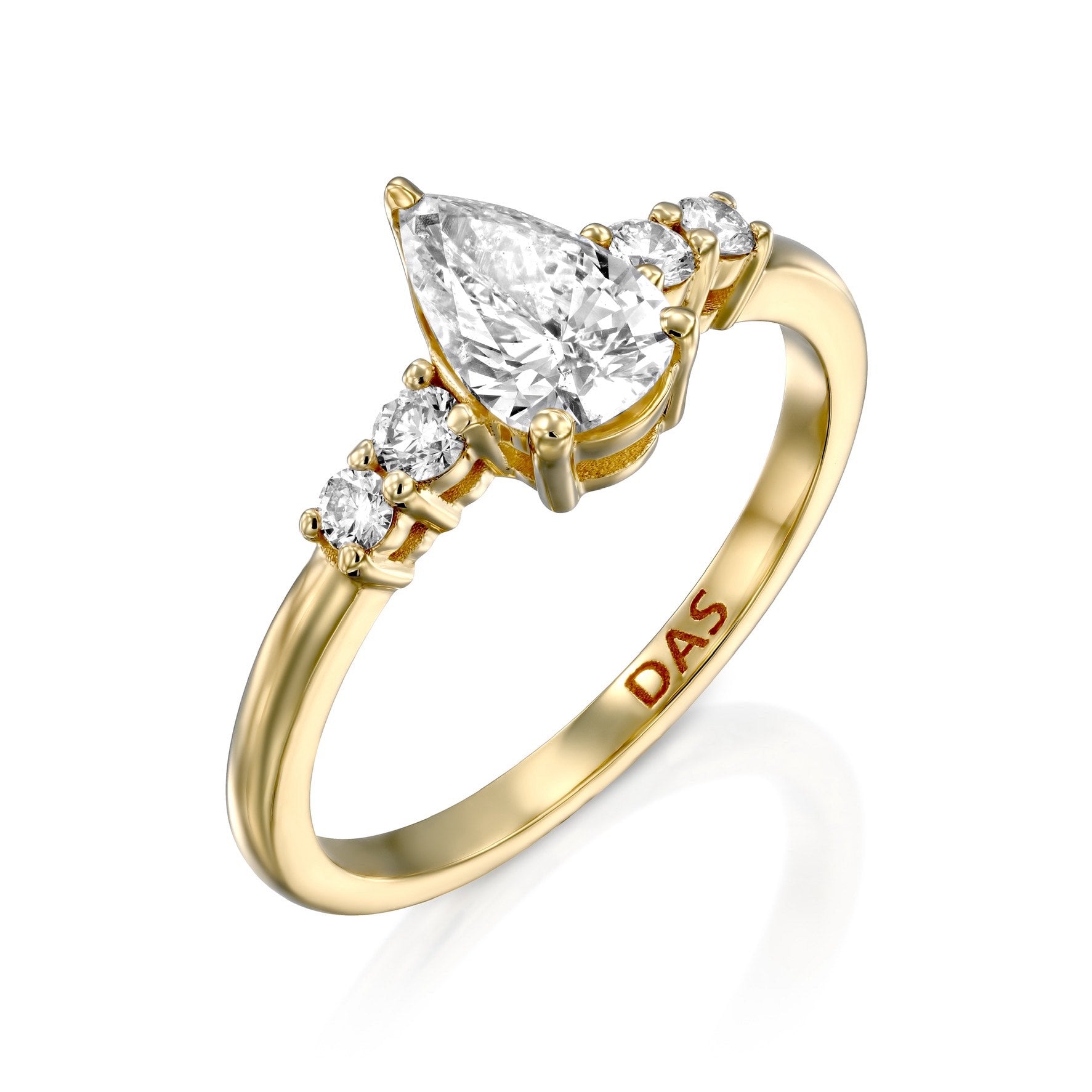 Pear Shape Diamond Engagement Ring