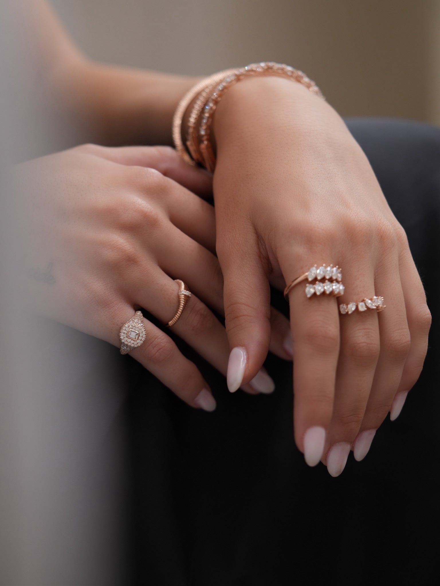 Wave Diamond Ring