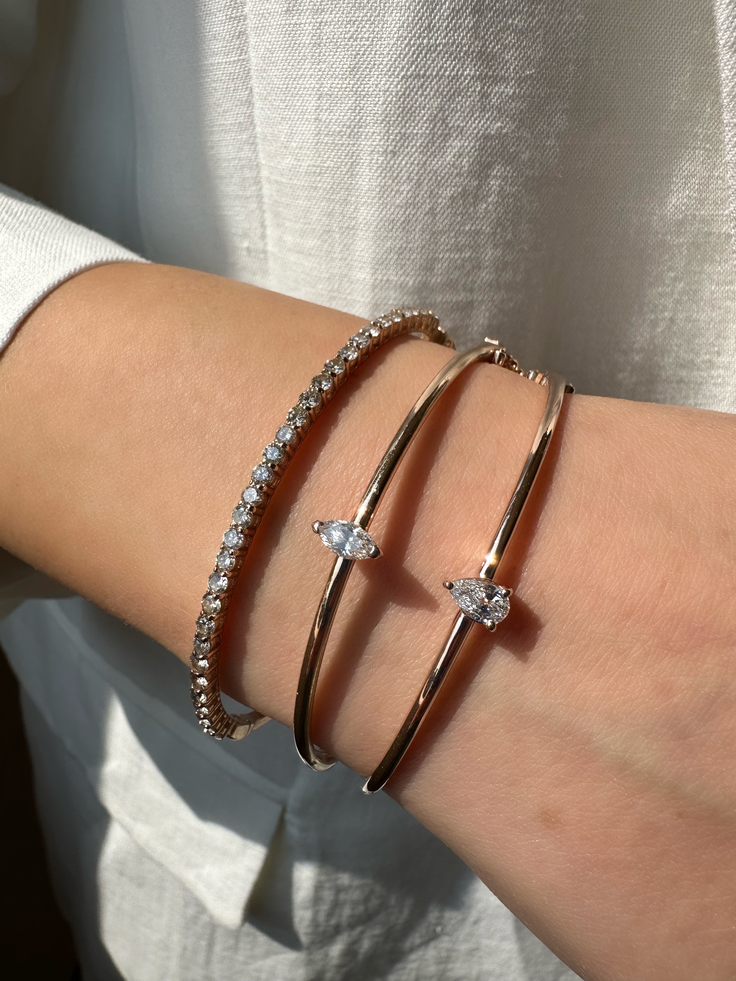 Marquise Bangle Bracelet