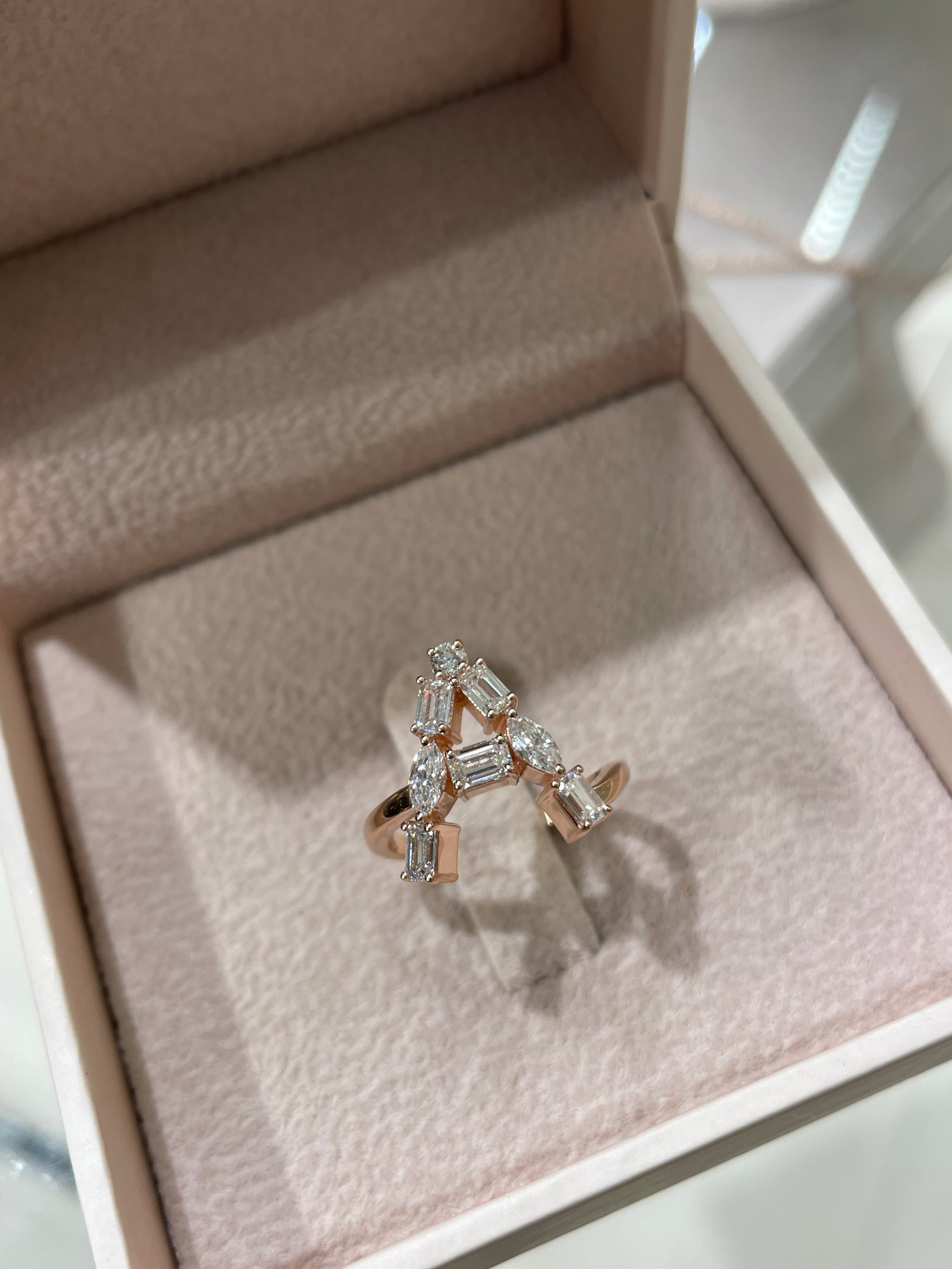 Multi Shape Initial Diamond Ring