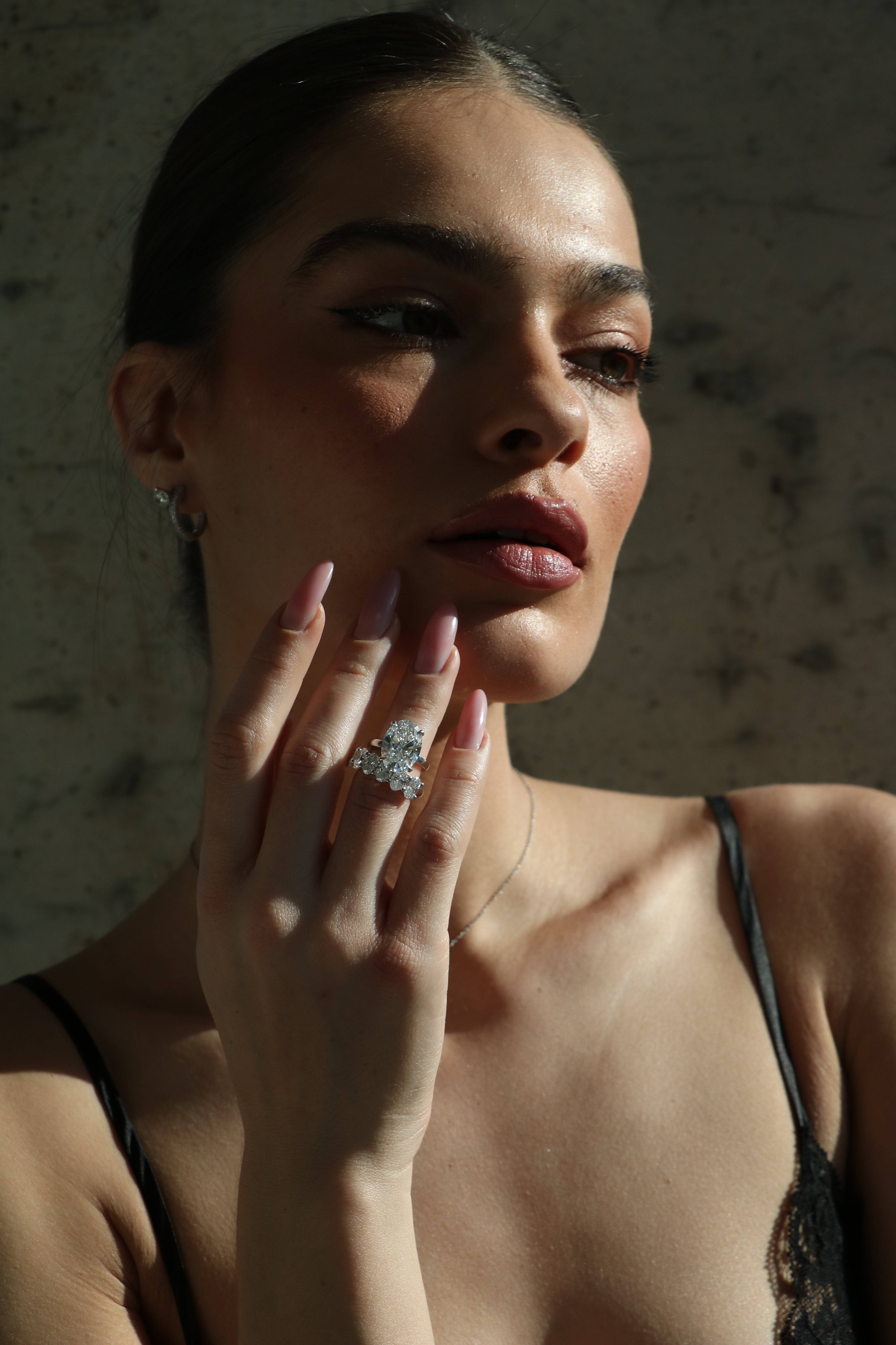 Oval Diamond Solitaire Ring