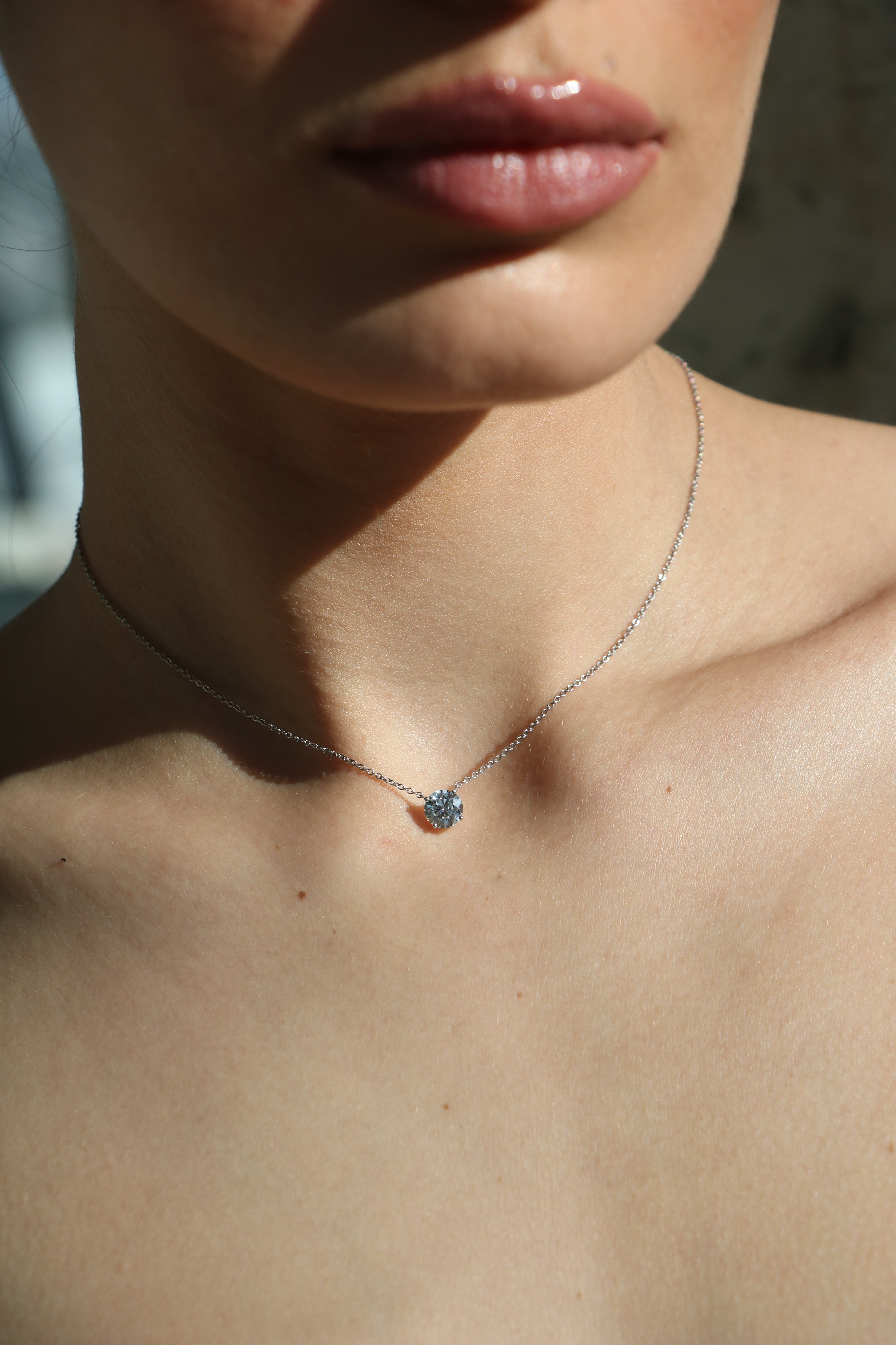 Round Brilliant Diamond Necklace