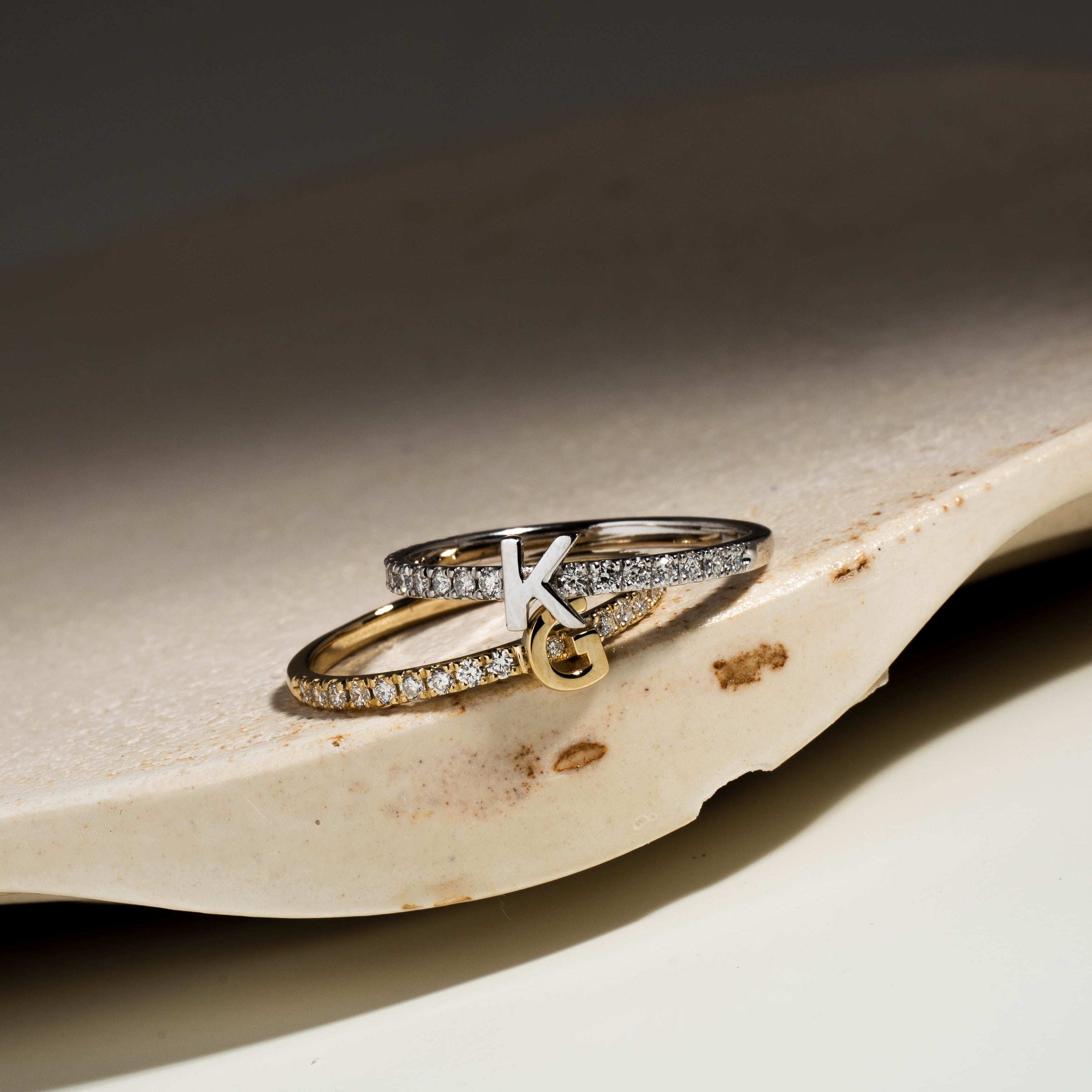 3 Initial Diamond Ring