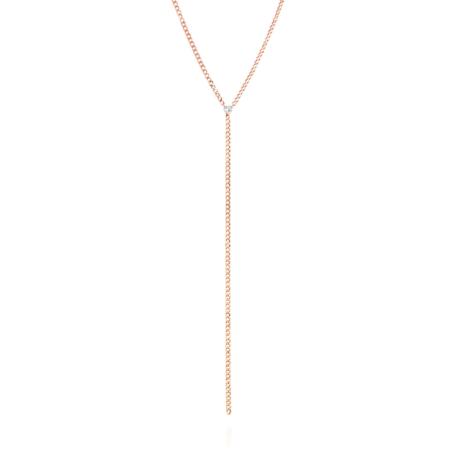 Heart Diamond Tie Necklace