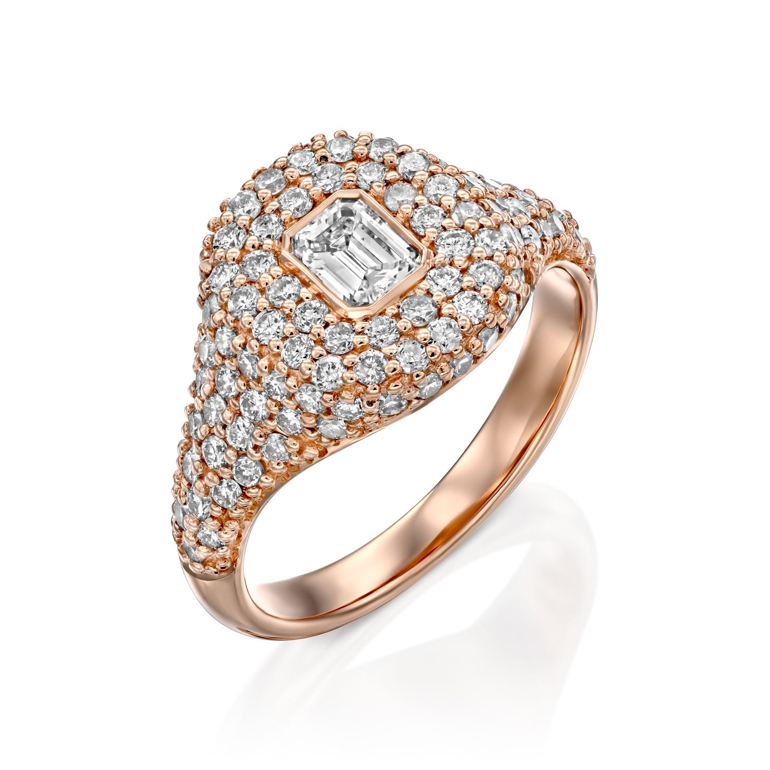 Pave Diamond Signet Ring
