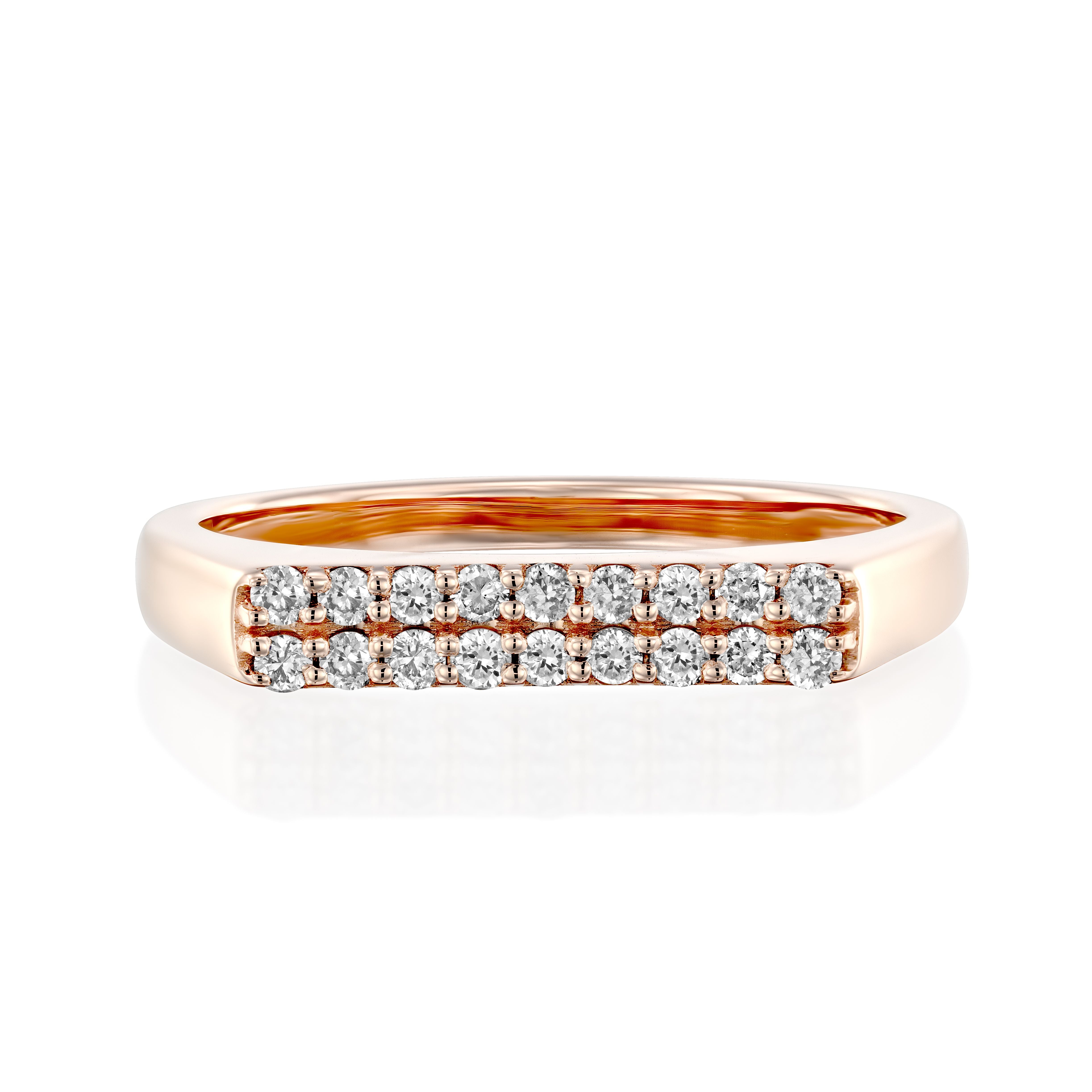 Pave Signet Diamond Ring