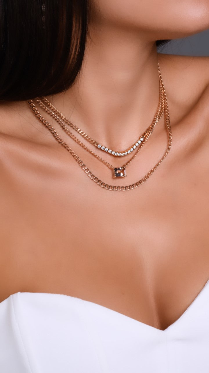 Morganite Link Necklace