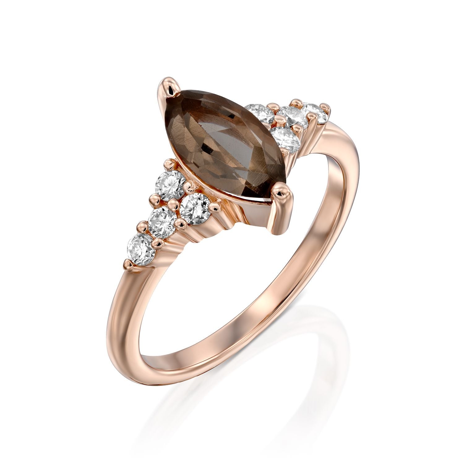 Smoky Marquise Diamond Ring