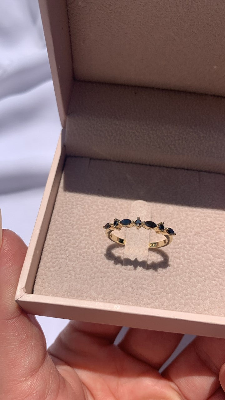 Marquise Black Diamonds Ring