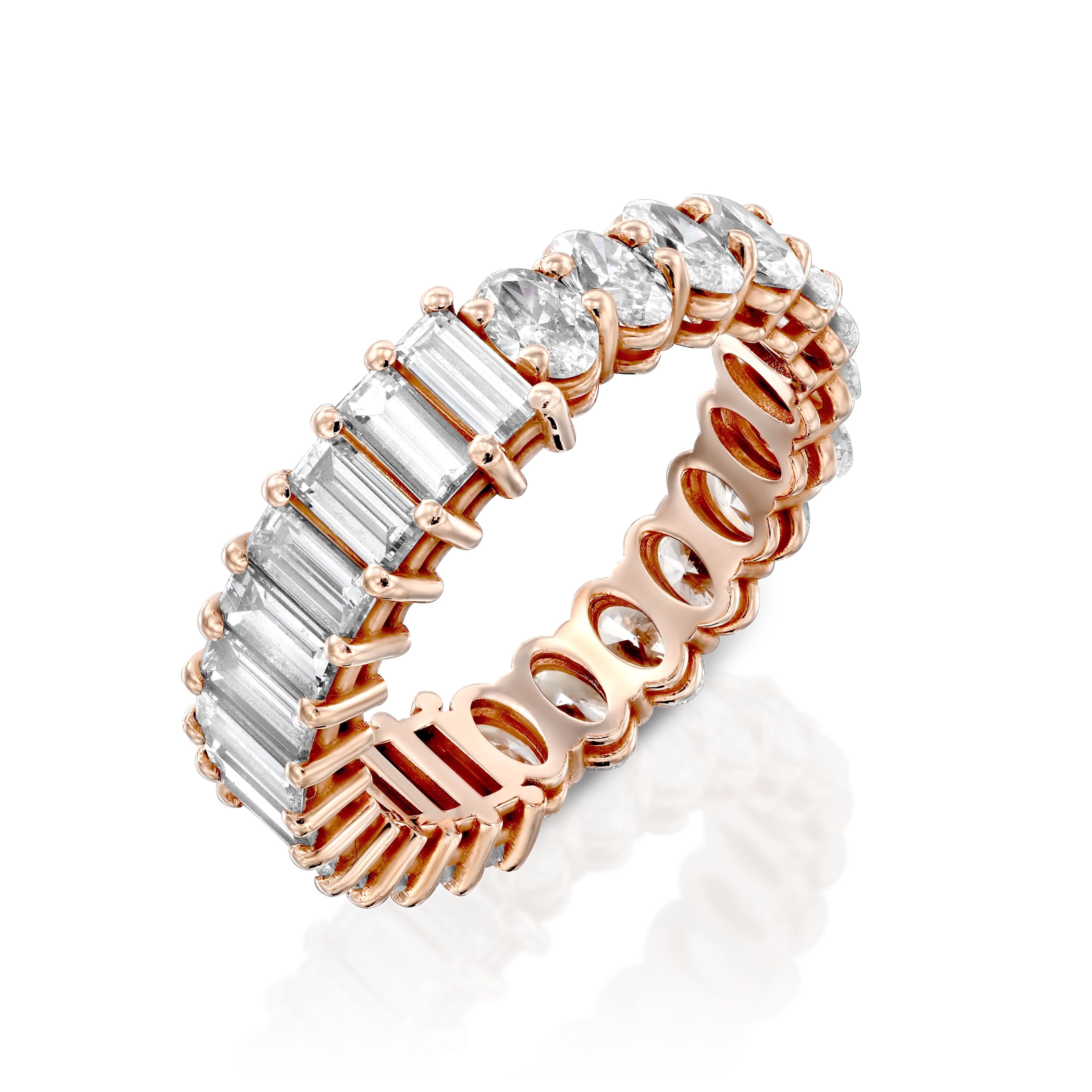 Eternity Oval-Baguette Diamond Band