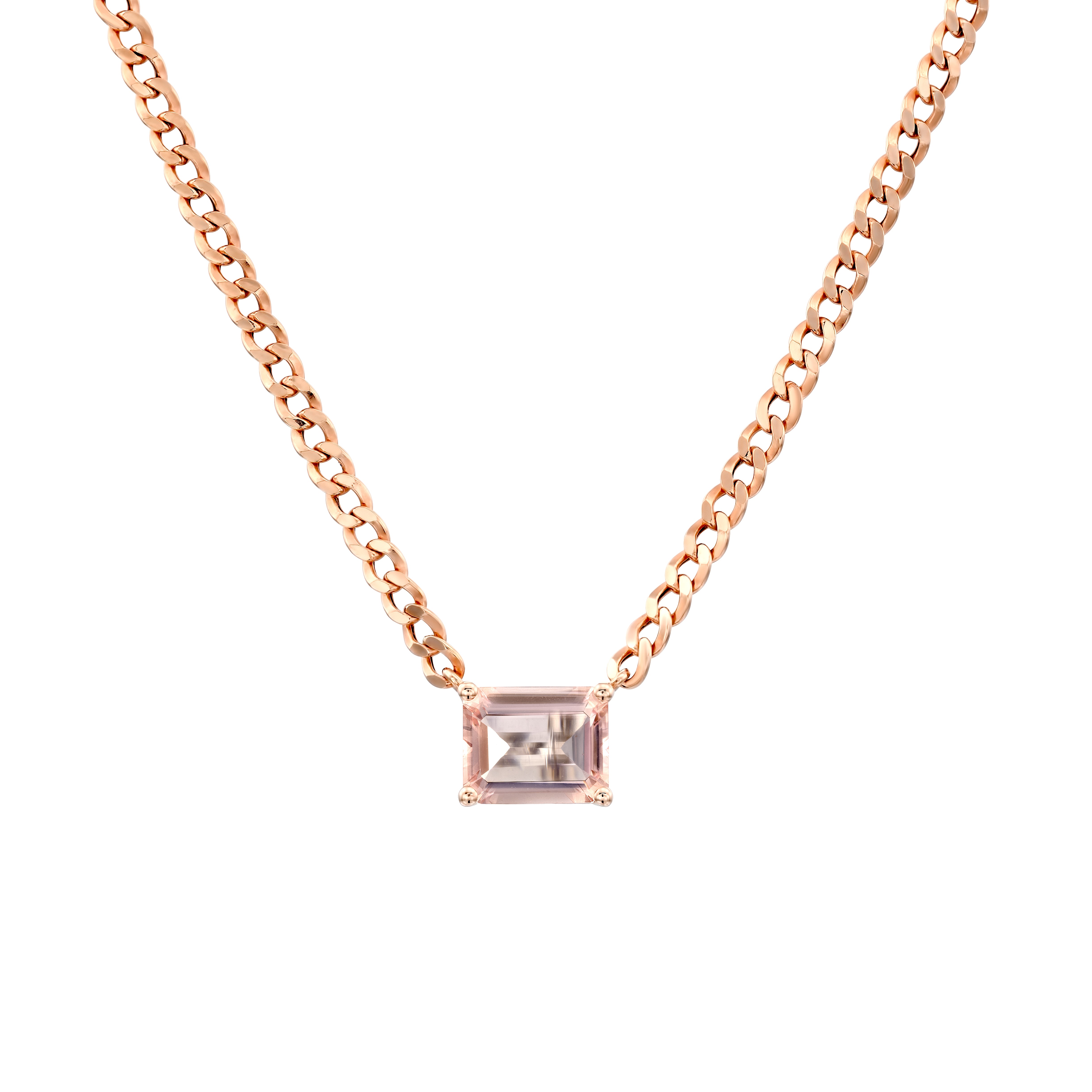 Morganite Link Necklace