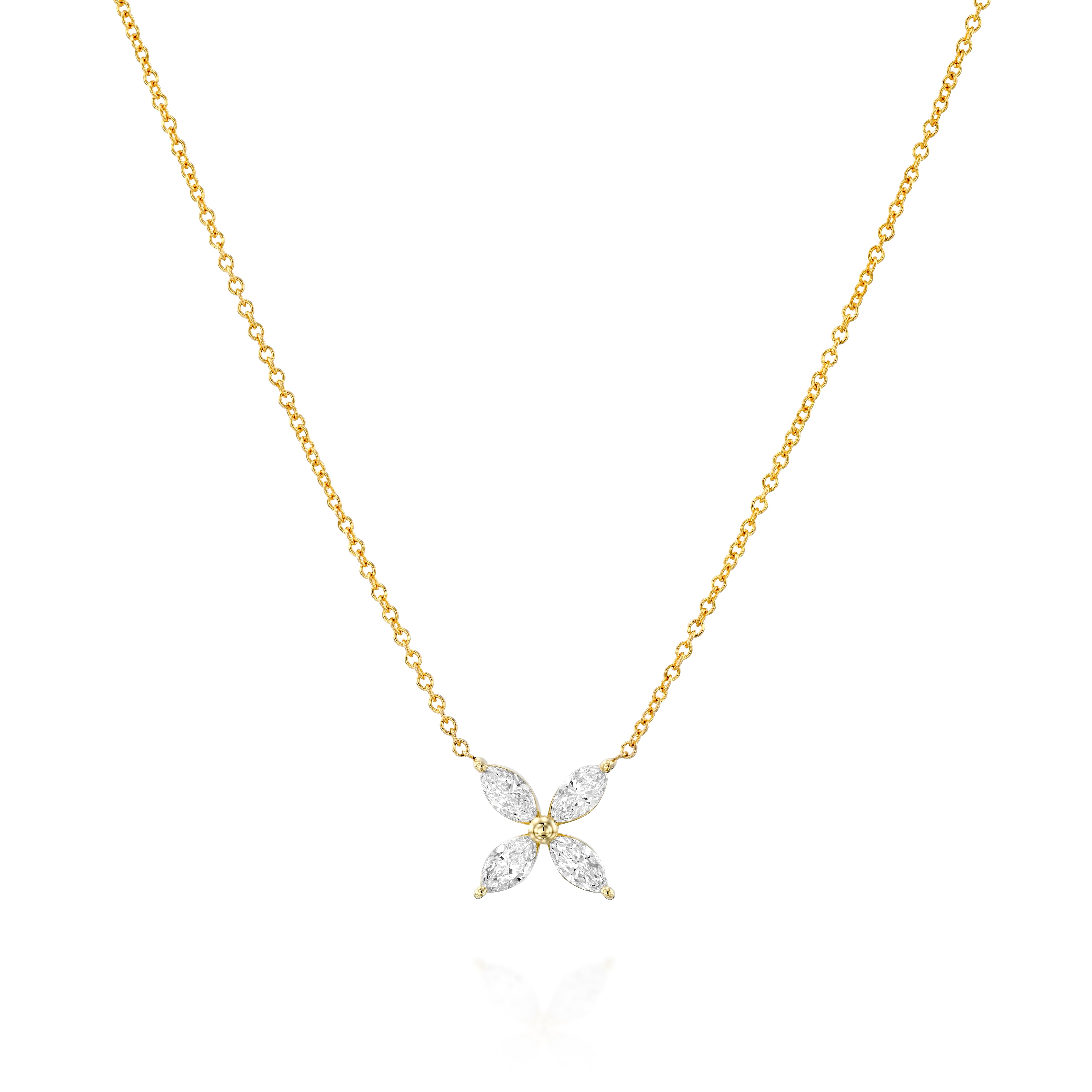 Marquise Flower Neckalce