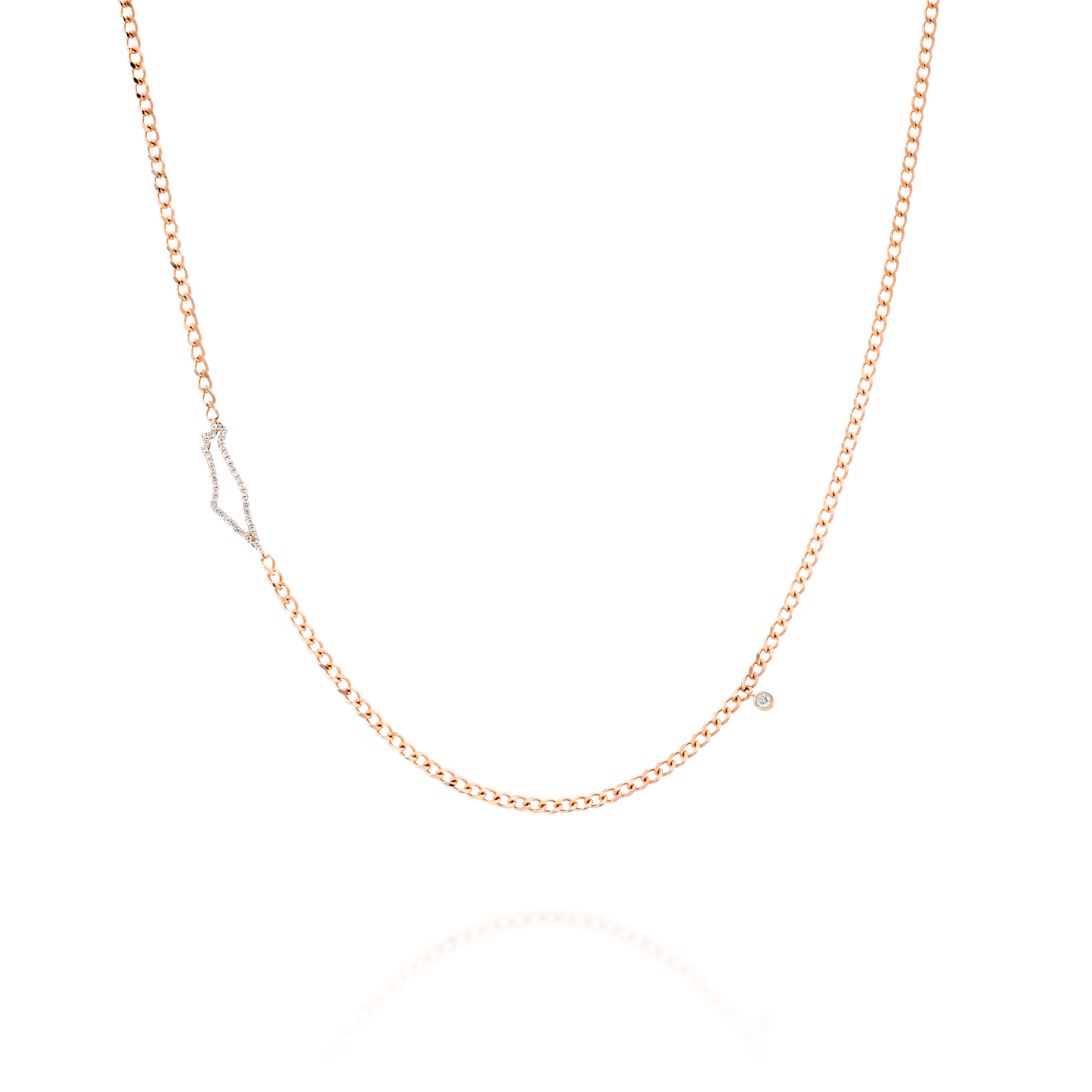 Israel Map Link chain Necklace