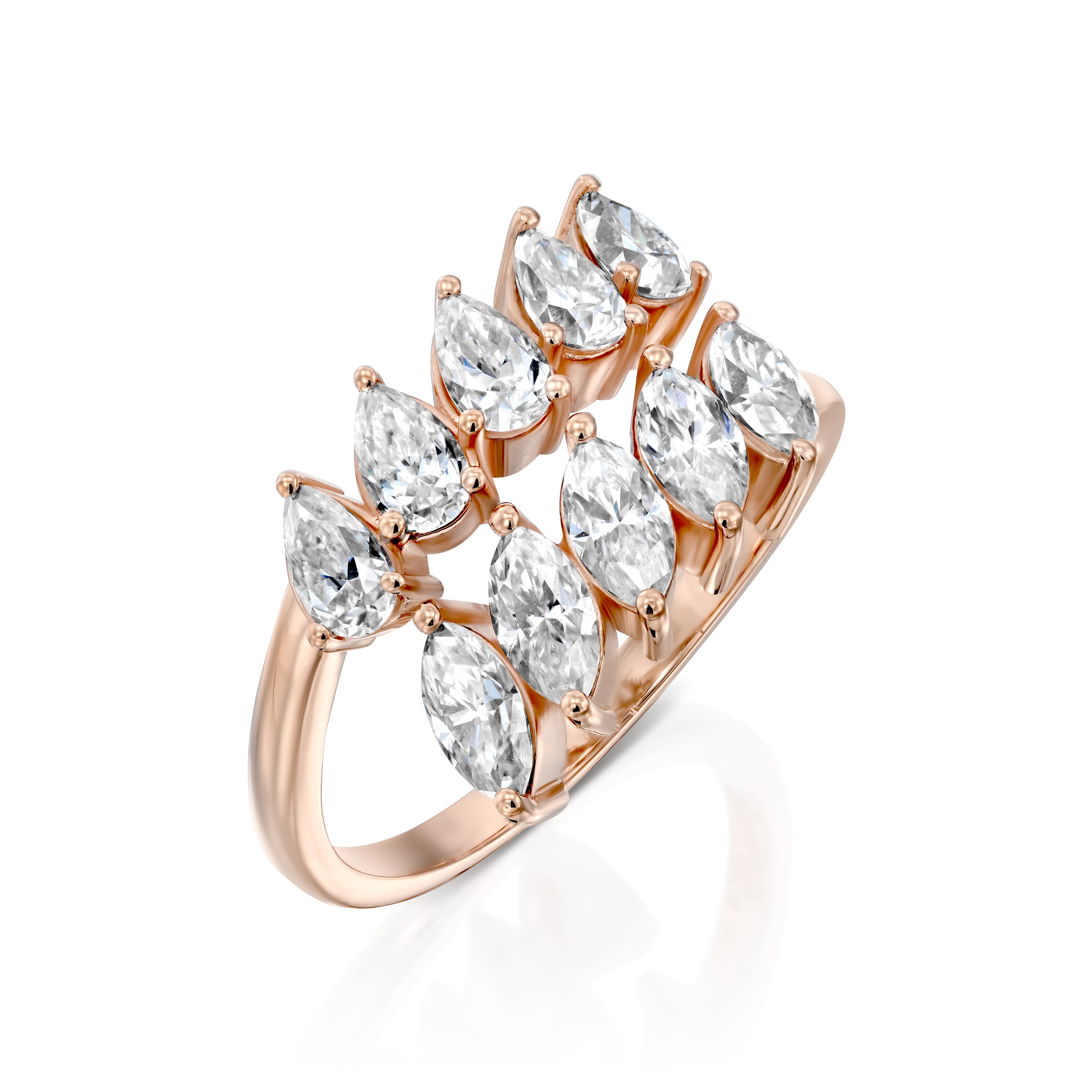 Pear Shape Marquise Diamond Ring