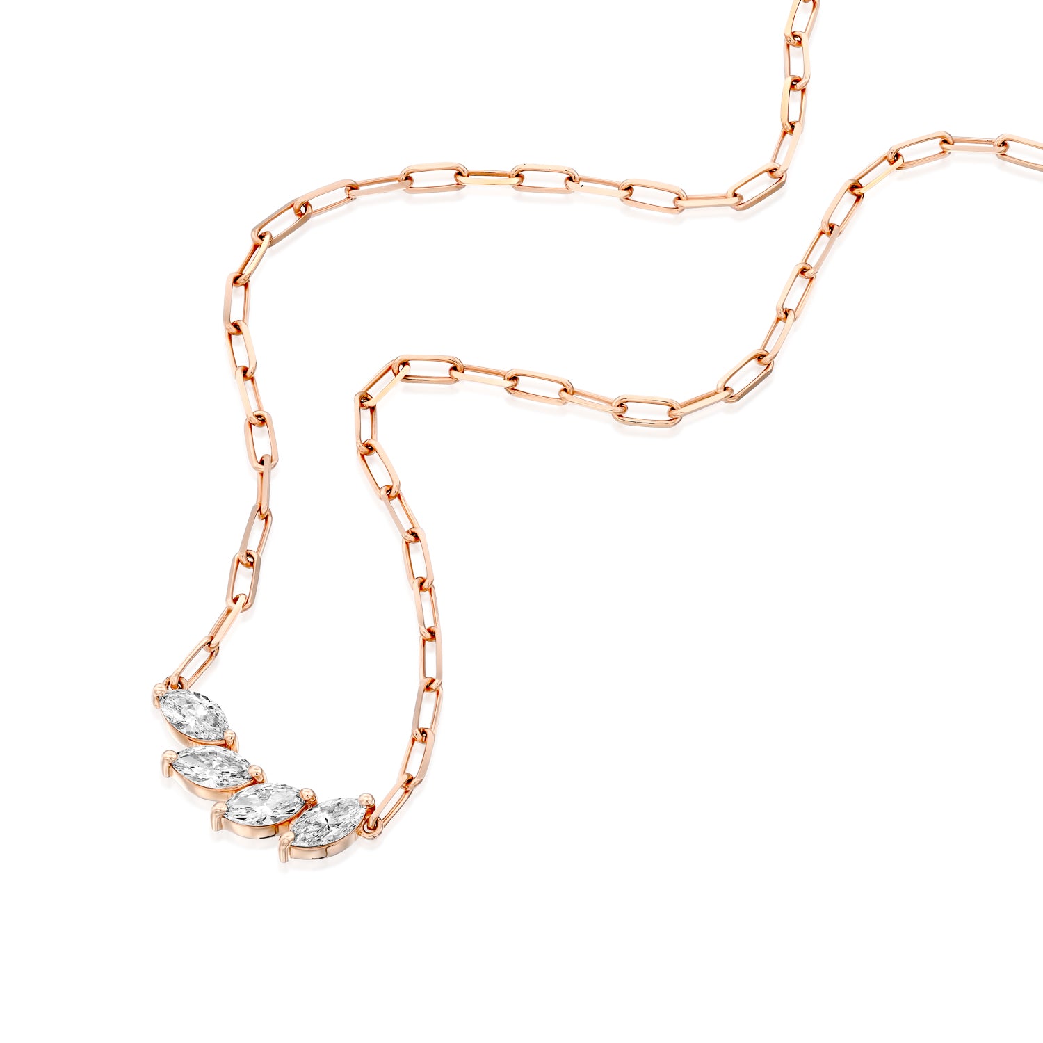 Marquise Shape Diamond Necklace