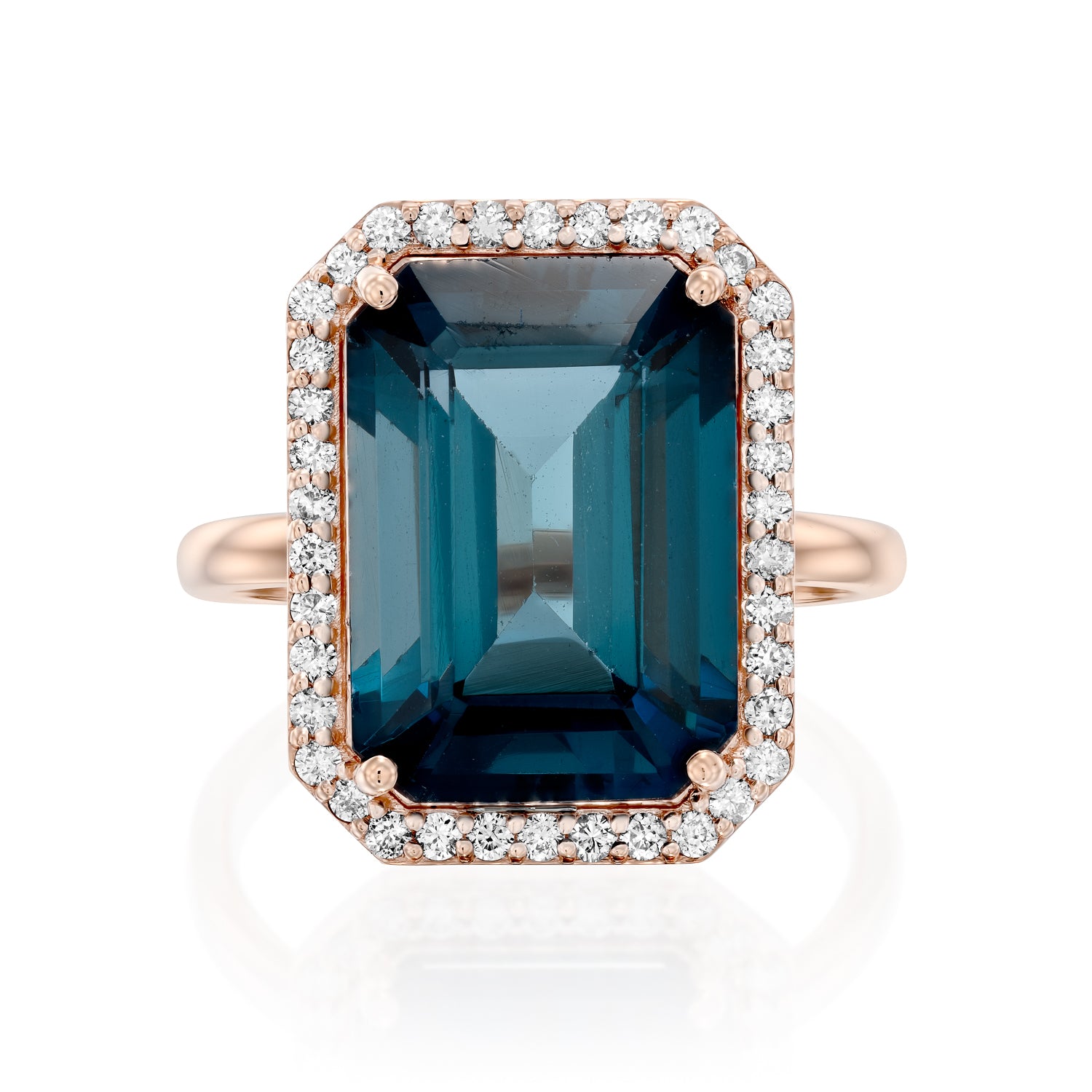London Blue Topaz Diamond Ring