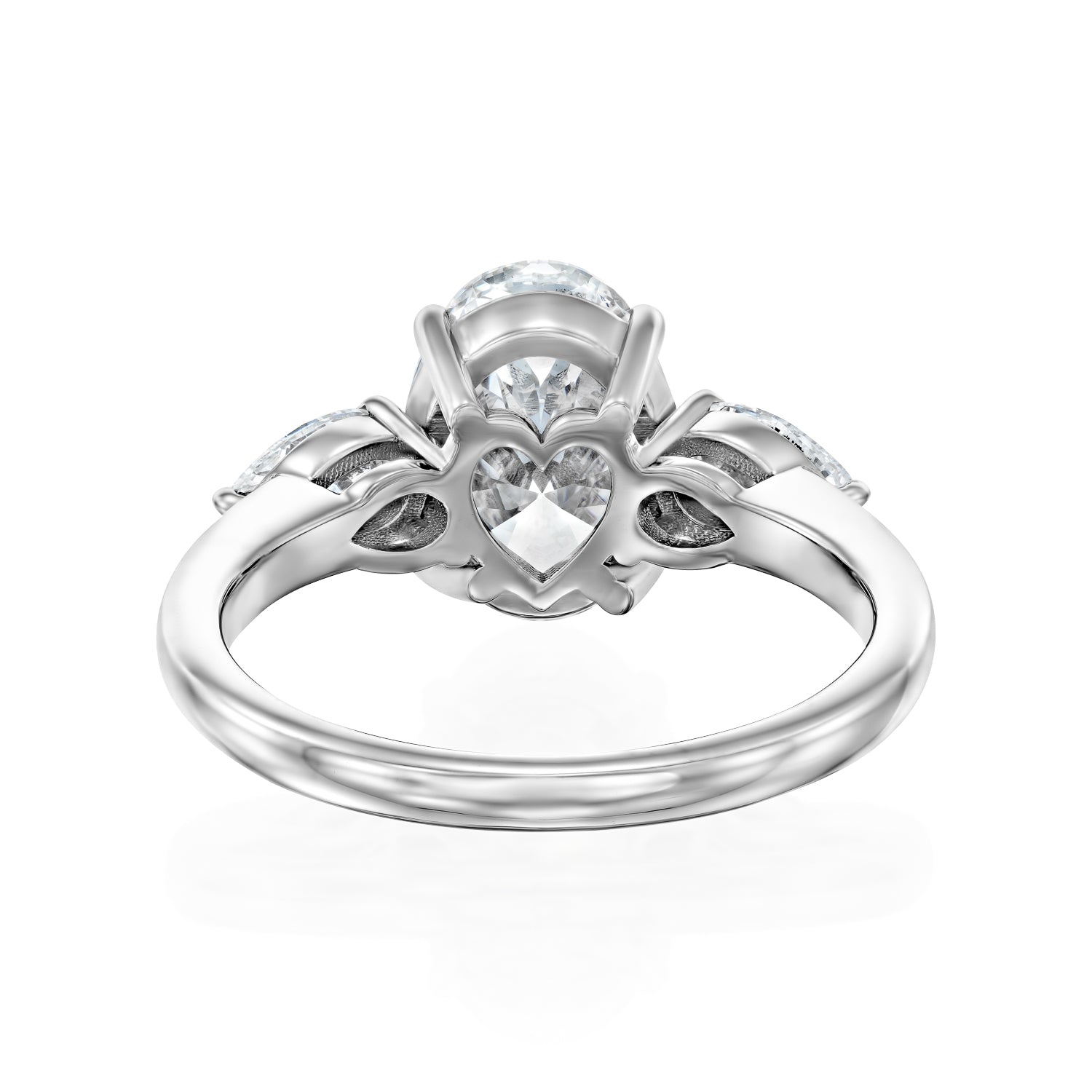 Oval Pear Shape Engagement Ring