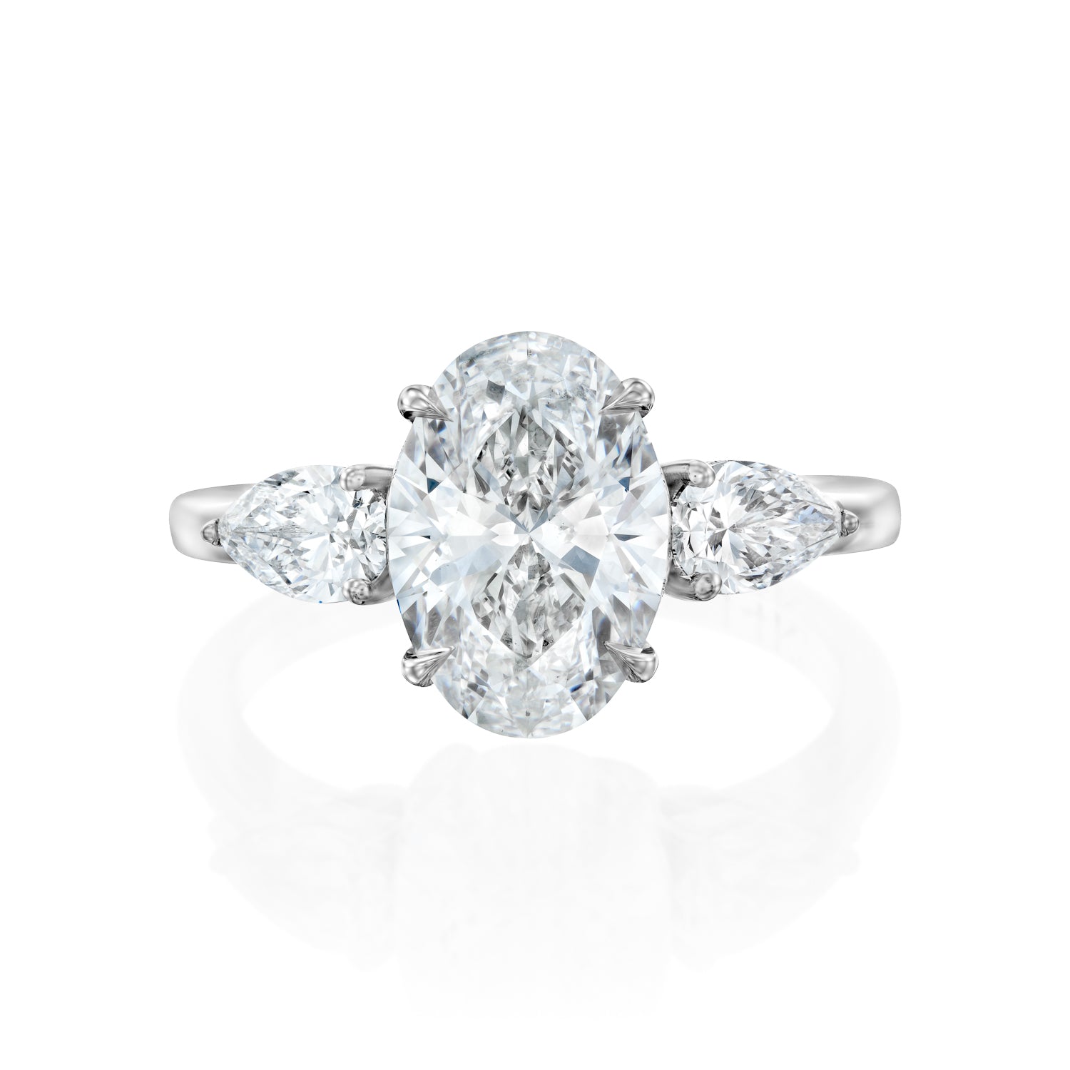 Oval Pear Shape Engagement Ring