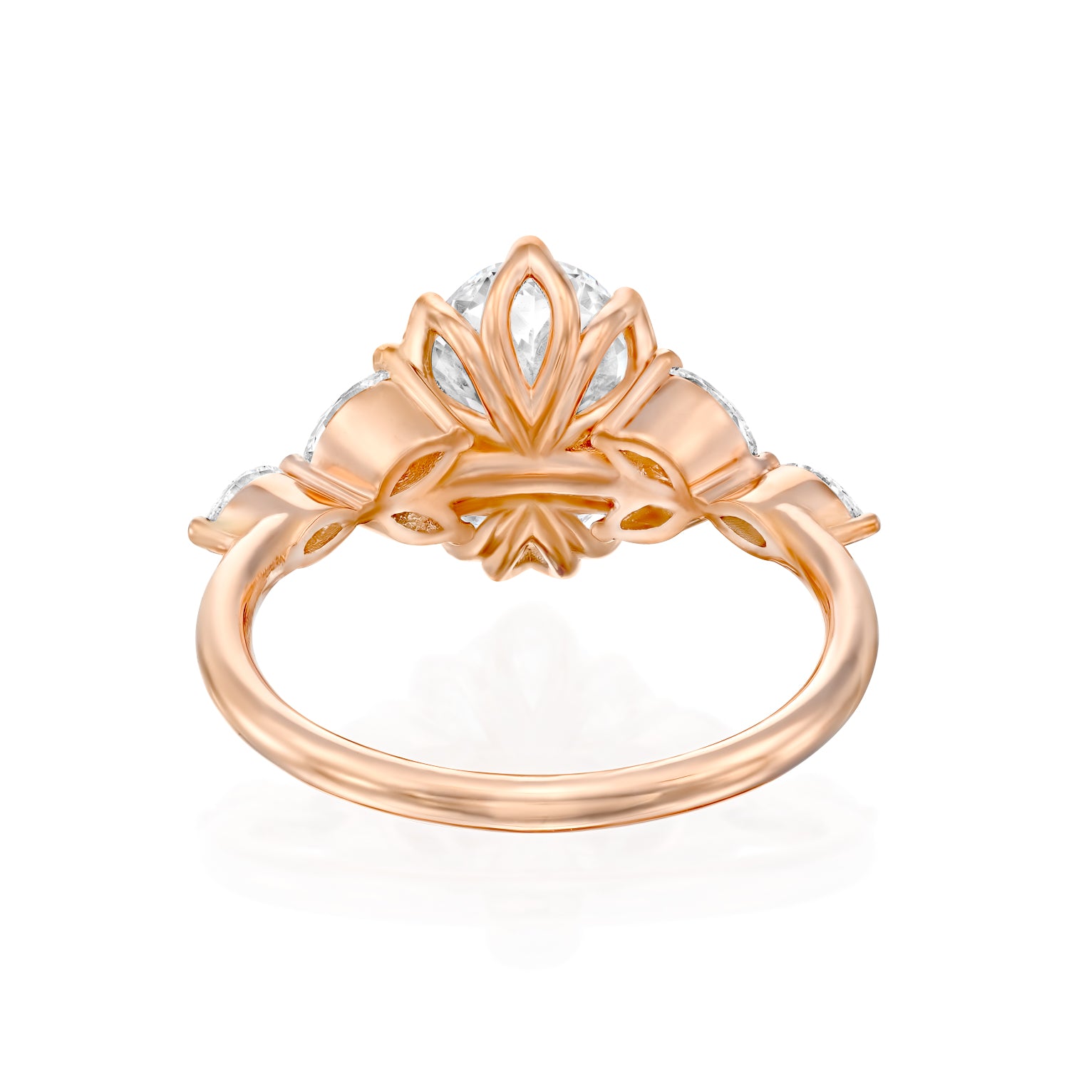 Oval Marquise Flower Ring
