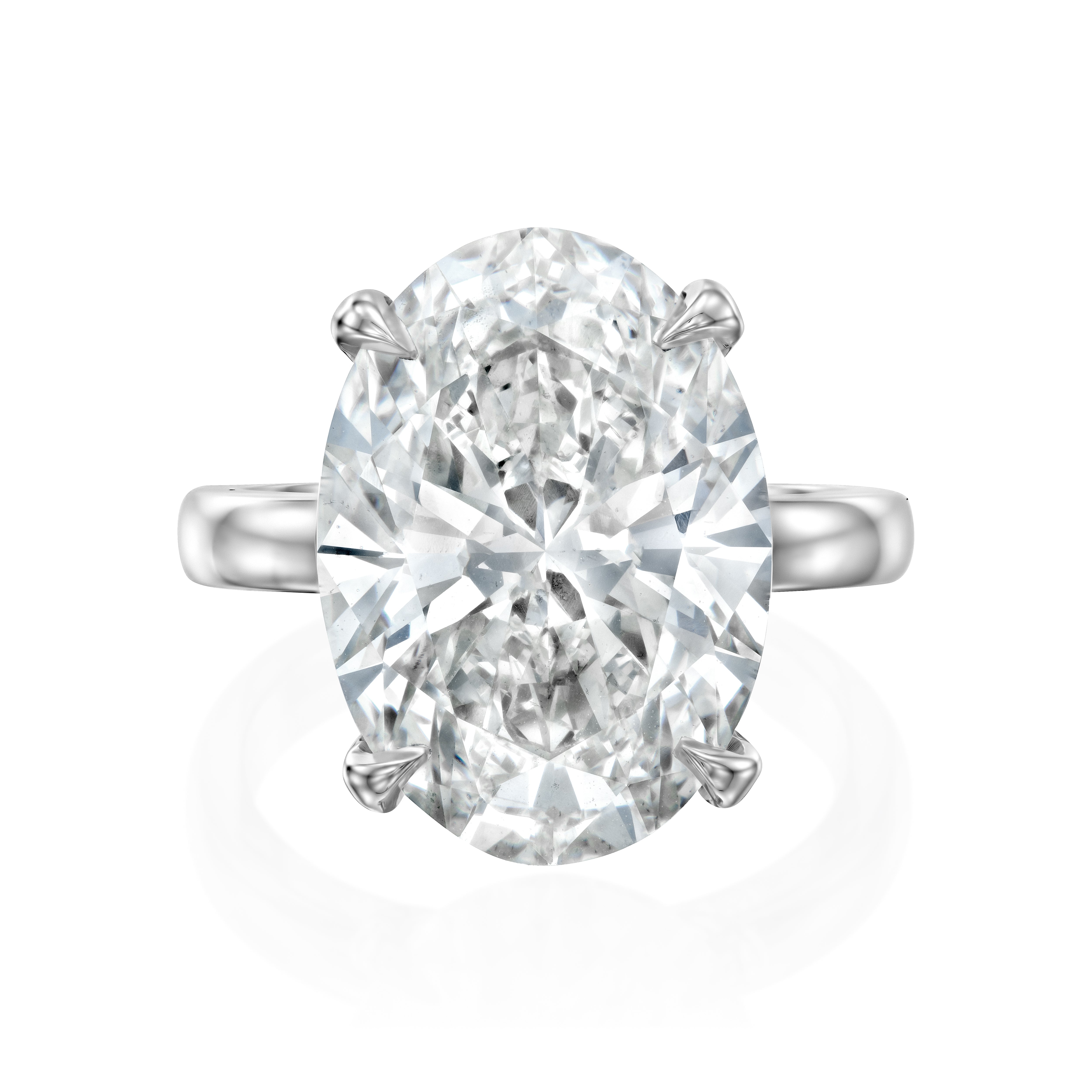 Oval Diamond Solitaire Ring