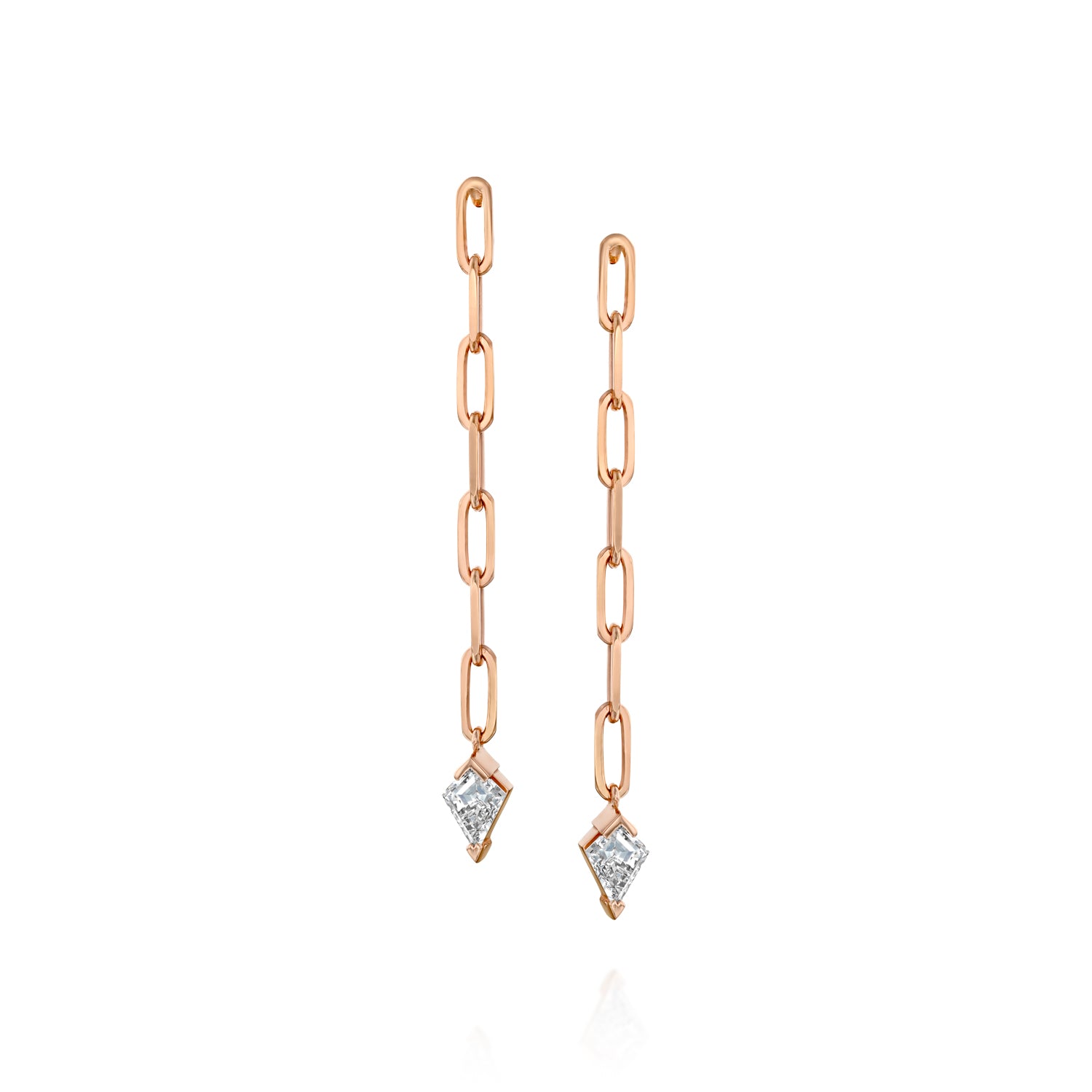 Link Chain Diamond Earrings