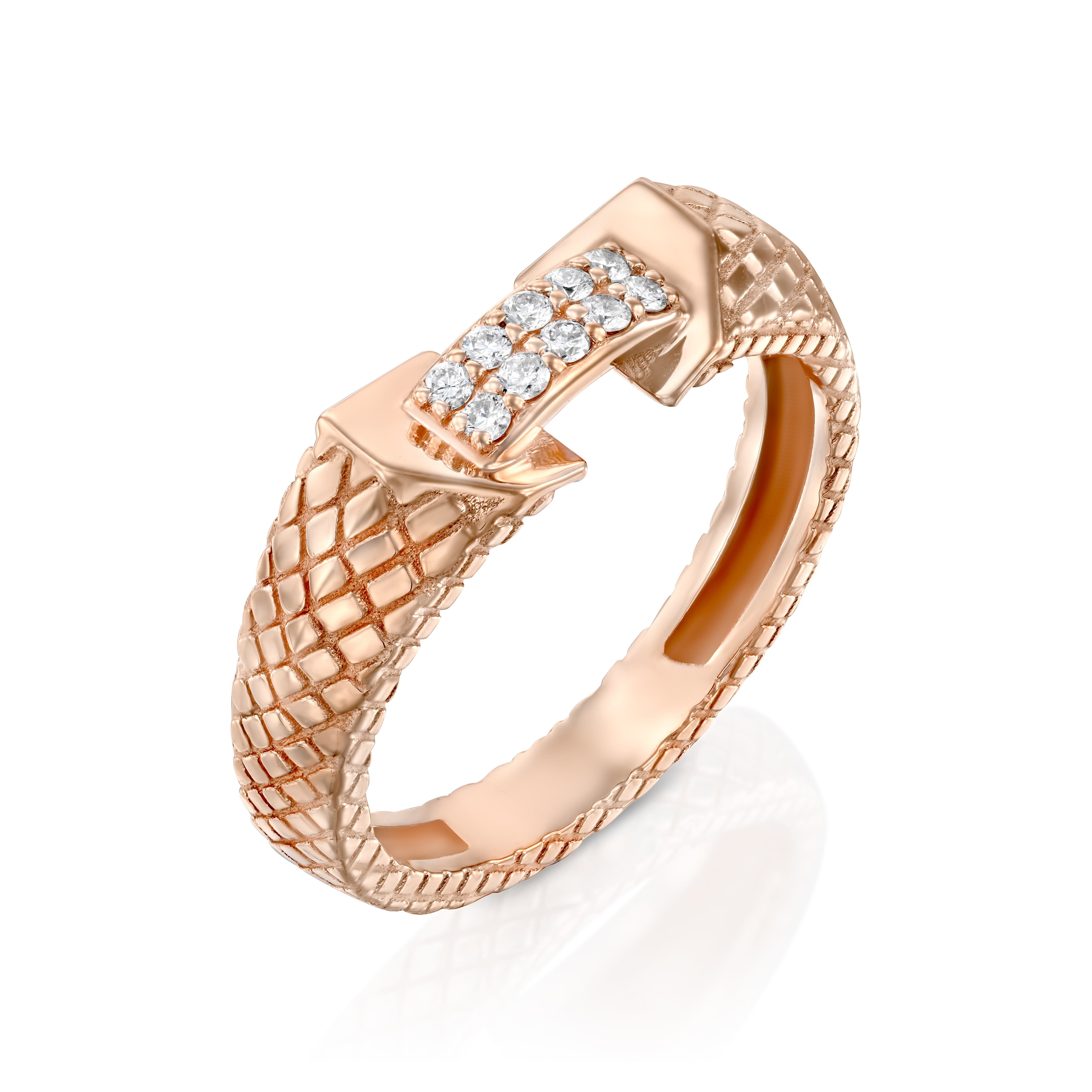 Signet Snake Diamond Ring