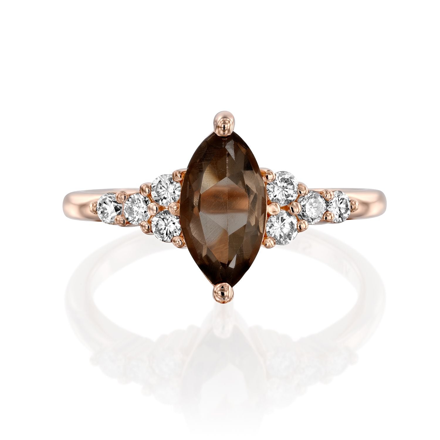 Smoky Marquise Diamond Ring