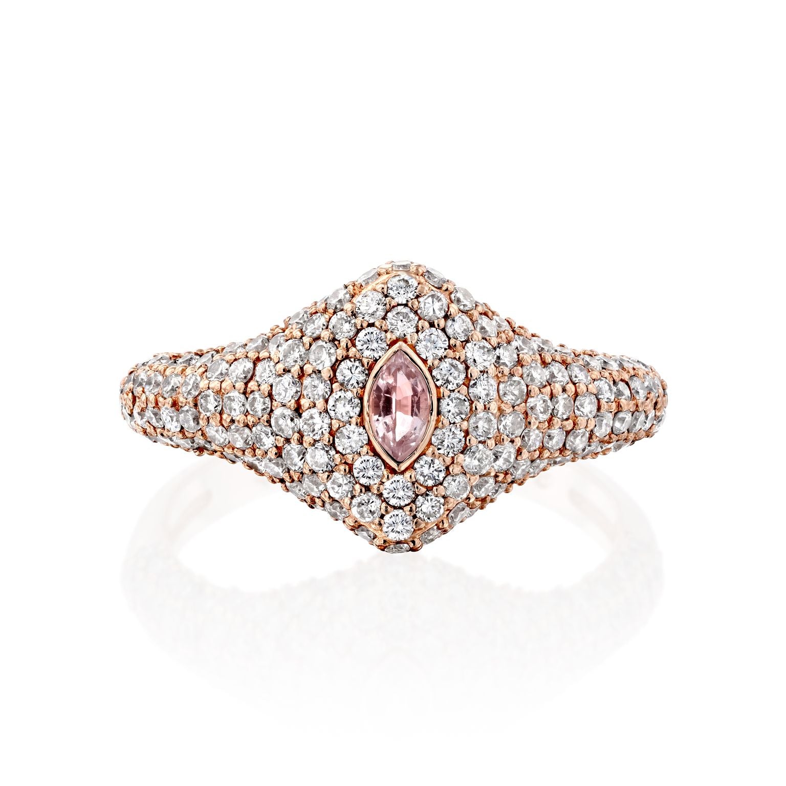 Marquise Diamond Signet Ring